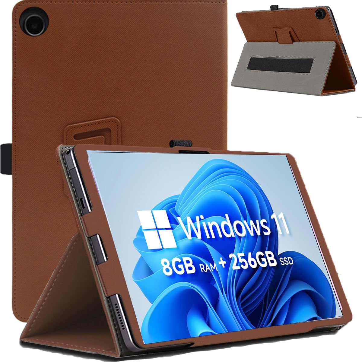 For CHUWI Hi10 X1/ X2 ケース カバー【HNWEIWEI 】 10.1 インチ 360°全面保護 二つ折りスタンド多視角調整 ペンホルダー付き 磁気吸引 全面保護型 擦り傷防止 耐汚れ 持ち運びに便利なハンドストラッ