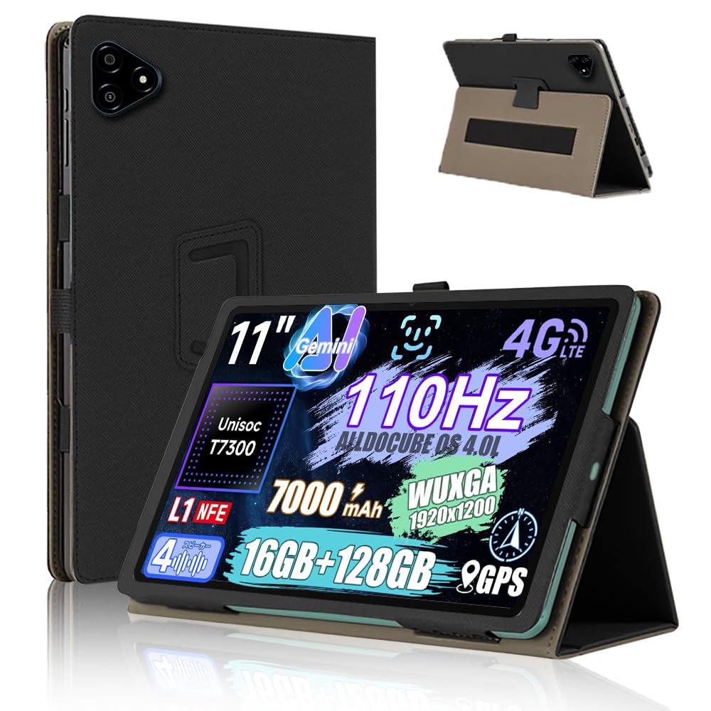 For ALLDOCUBE iPlay 70E ケース カバー【HNWEIWEI 】 11 インチ 360°全面保護 二つ折りスタンド多視角調整 ペンホルダー付き 磁気吸引 全面保護型 擦り傷防止 耐汚れ 持ち運びに便利なハンドストラッ