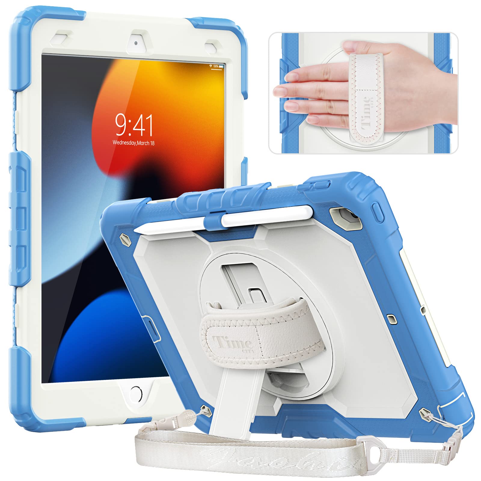Timecity 相応う 入れものiPad 9時人/8時人/7時人 耐衝撃 三層防御すること 肩かけ 持ち手 防御すること写真フィルム 360°回転させる 照明ランプ 同盟罷業一回り 書き込み納める 牢固たる 思わしい 多役立つこと 防塵 一こま オート部屋の入り口 据え置き管理すること 相応う ケ