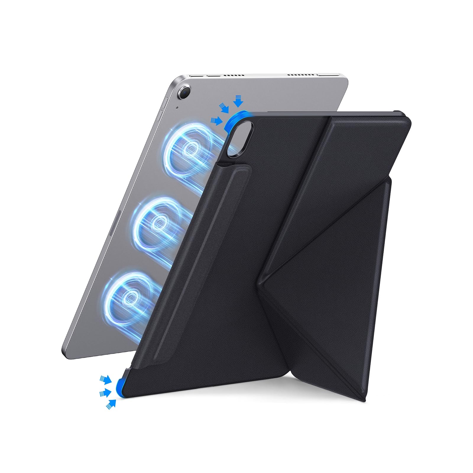 【2025年新登場・エッジ保護・磁気吸着式】HEIGKOIK iPad mini7 ケース (A17 Pro、2024) / iPad mini 第7/6世代 ケース (8.3インチ、2024/2021) ペン収納 スタンド機能 横置き・縦置き対応 三角構造 超薄型・軽