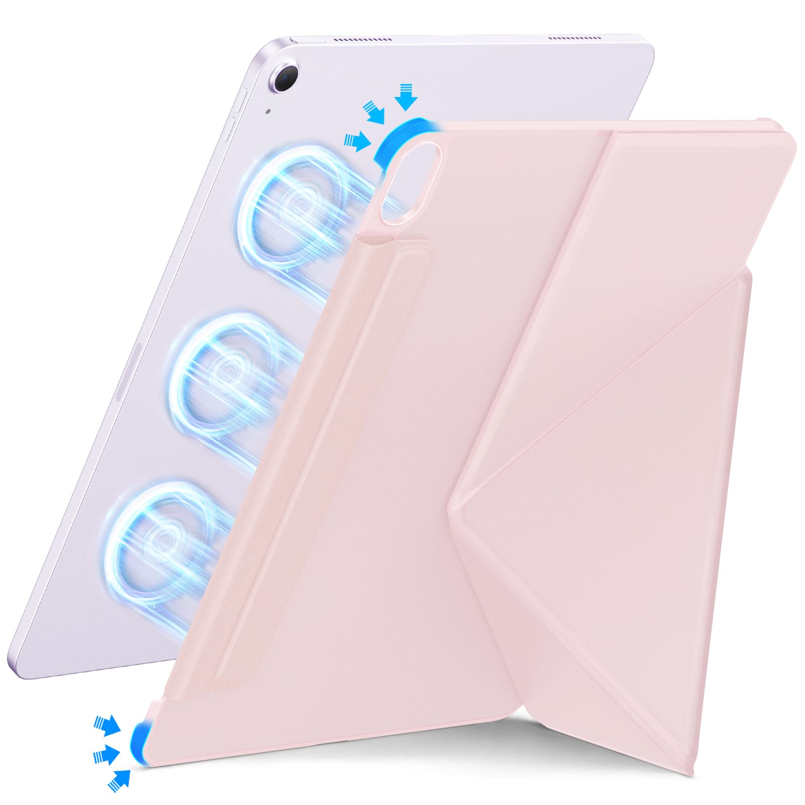 【2025年新登場・エッジ保護・磁気吸着式】HEIGKOIK iPad A16 ケース iPad 第10世代 / 第11世代 専用カバー (2022/2025モデル) ペン収納 スタンド機能 横置き・縦置き対応 三角構造 超薄型・軽量 安定設|WES STORE