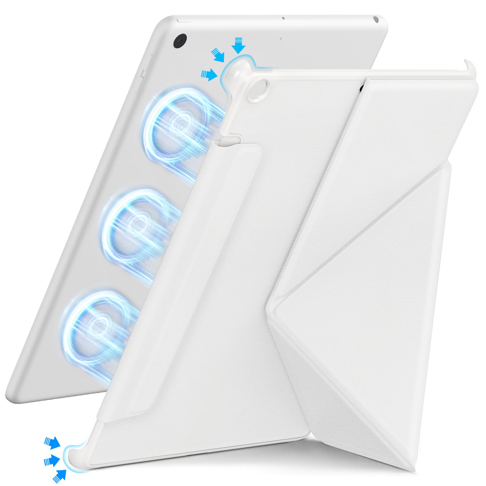 【2025年新登場・エッジ保護・磁気吸着式】HEIGKOIK iPad 9世代 ケース 10.2インチ 2021/2020/2019モデル 第9/8/7世代専用 マグネット吸着 スタンド機能付き 横置き・縦置き対応 超薄型・軽量 三角構造｜WES STORE