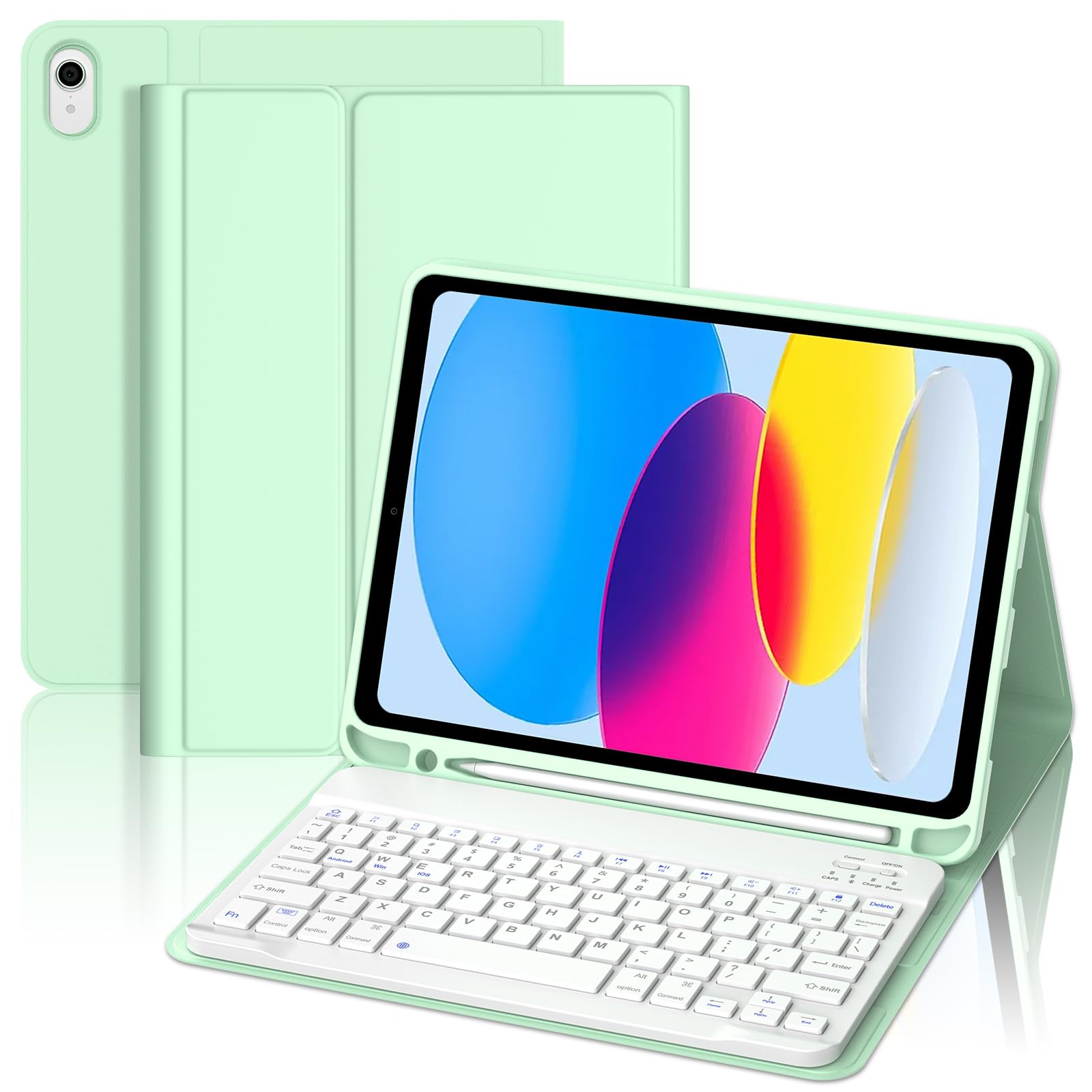 【2025革新モデル】 iPad 第11世代 キーボード A16 2025 iPad 第10世代 キーボード ケース 10.9 インチ 人気 超軽量 脱着式 ペンシルホルダー付き Bluetoothキーボードカバー 耐衝撃 スタンド機能付き ｜WES STORE 8,377円