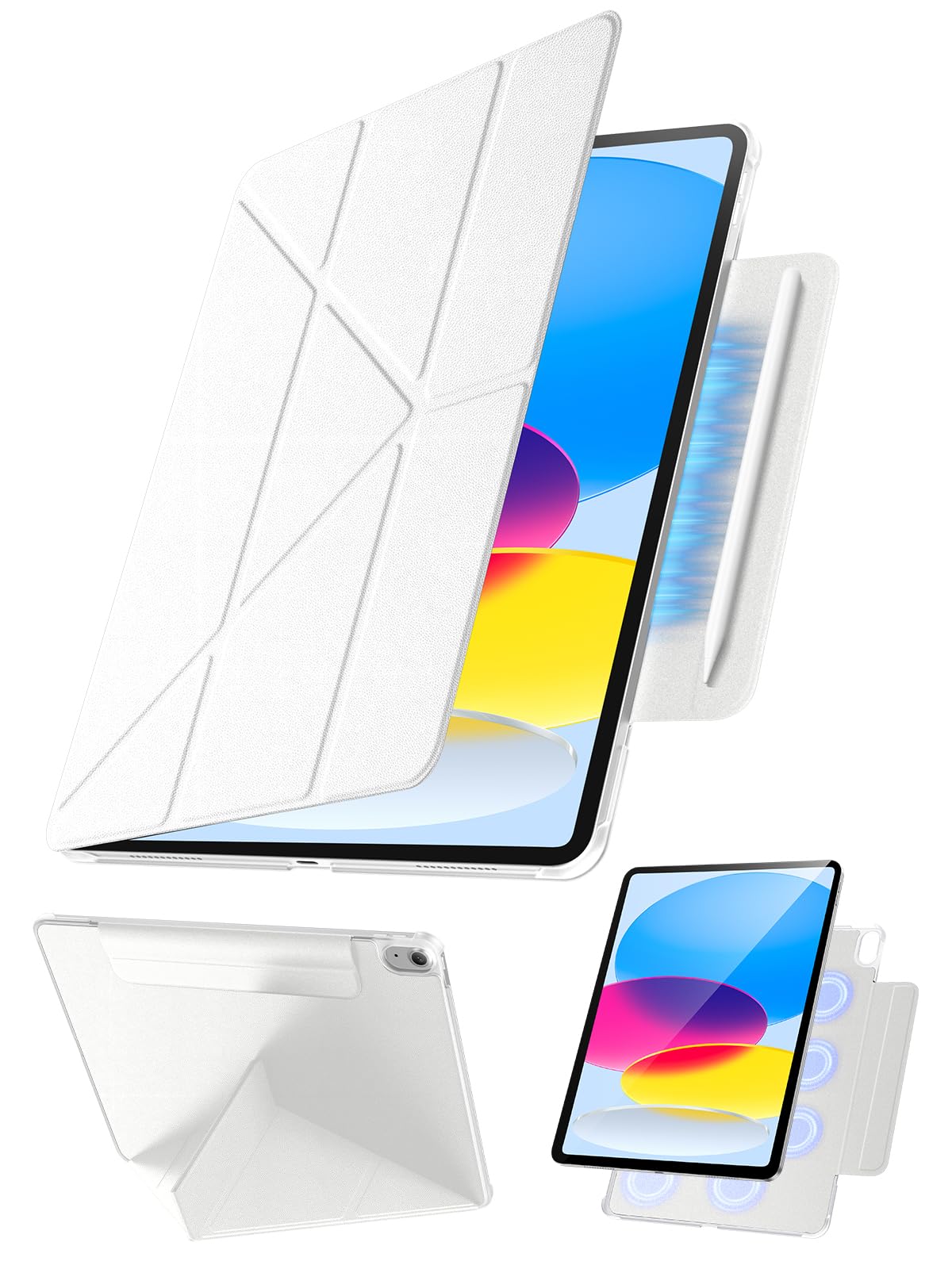 【Y字折りスタンド・360&deg;全面保護】Tekka iPad A16 ケース iPad 第10世代 / 第11世代 用カバー (2022/2025) マグネット吸着 隠しペン収納 縦置き・横置き対応 超薄型 軽量 耐衝撃 PUレザー オートスリー｜WES STORE 7,706円