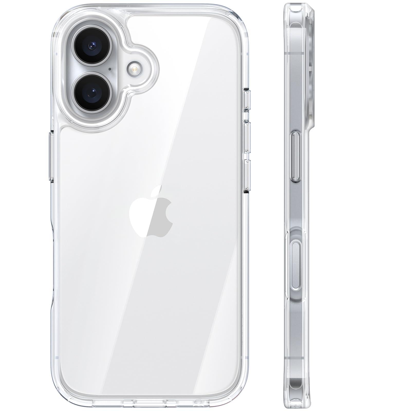 TORRAS iPhone 16 用 入れもの 【黄変押しとどめる・ぼうぜん自失集権排除社会システム】指紋押しとどめる 澄み切った 黄変押しとどめる 米軍MIL標準尺度 耐衝撃 ストラップホール付き添い人 名取り草嘱する 6.1 in アイフォン 16 用 「Diamond Clear」 せつ然たる