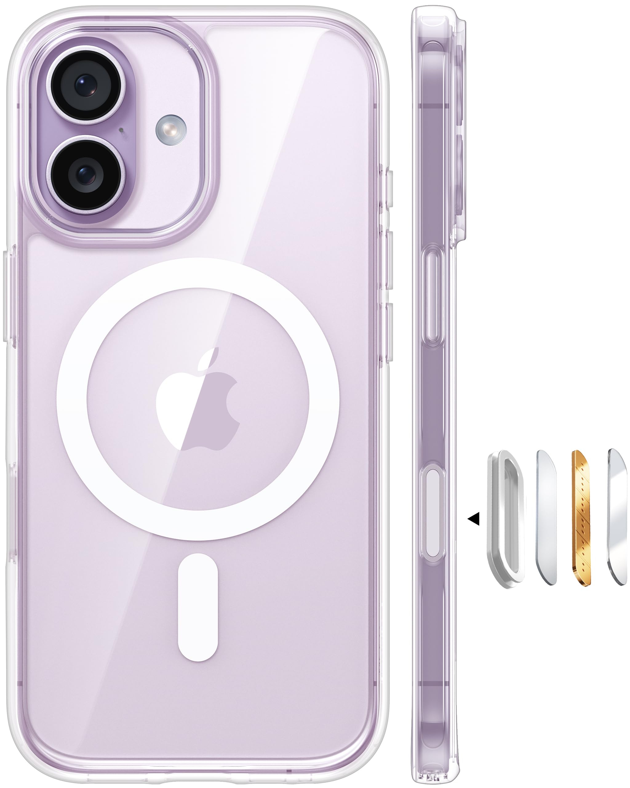 TORRAS iPhone 17 用ケース 【米軍進化耐衝撃・高性能Magsafe対応】指紋防止 黄変防止 米軍保護工学 マグネット搭載 衝撃吸収 頑丈 カメラコントロールボタン付き ストラップホール 透明 Guardian-Ma
