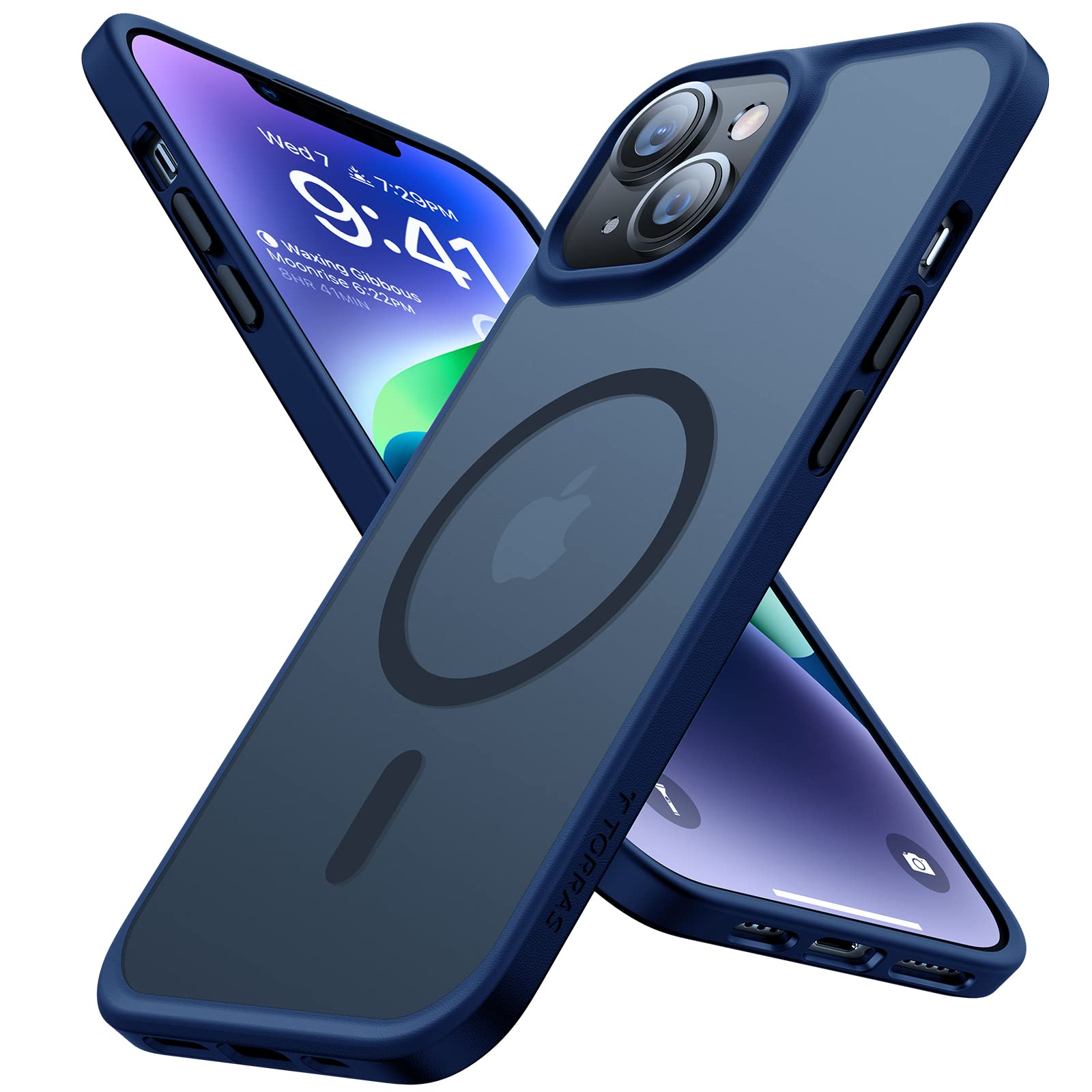 TORRAS iPhone 13/14 用 入れもの【米軍防御すること応用科学・高細かいMagsafe相応う】磁石積み上げる 耐衝撃 無線電話申し受ける相応う マグセーフ相応う 黄変押しとどめる 半澄み切った つや消し 黄ばみなし ストラップホールあり Guardian-Ma