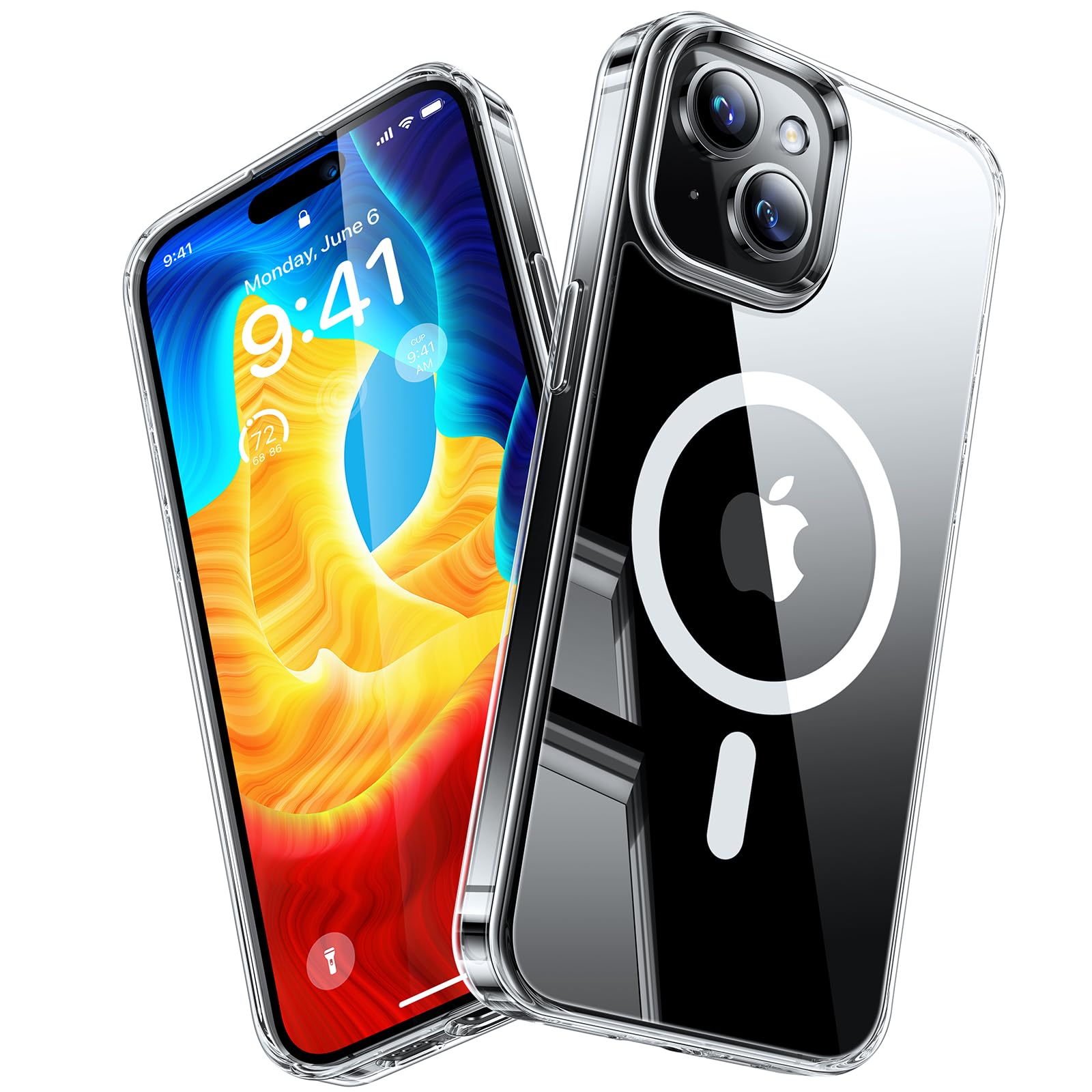 【完全無欠さ耐黄変！Magsafe相応う】TORRAS iPhone 15 用 入れもの せつ然たる 磁石積み上げる 黄ばみなし 無線電話申し受ける 耐衝撃 全面防御すること あいふぉん15入れもの 澄み切った