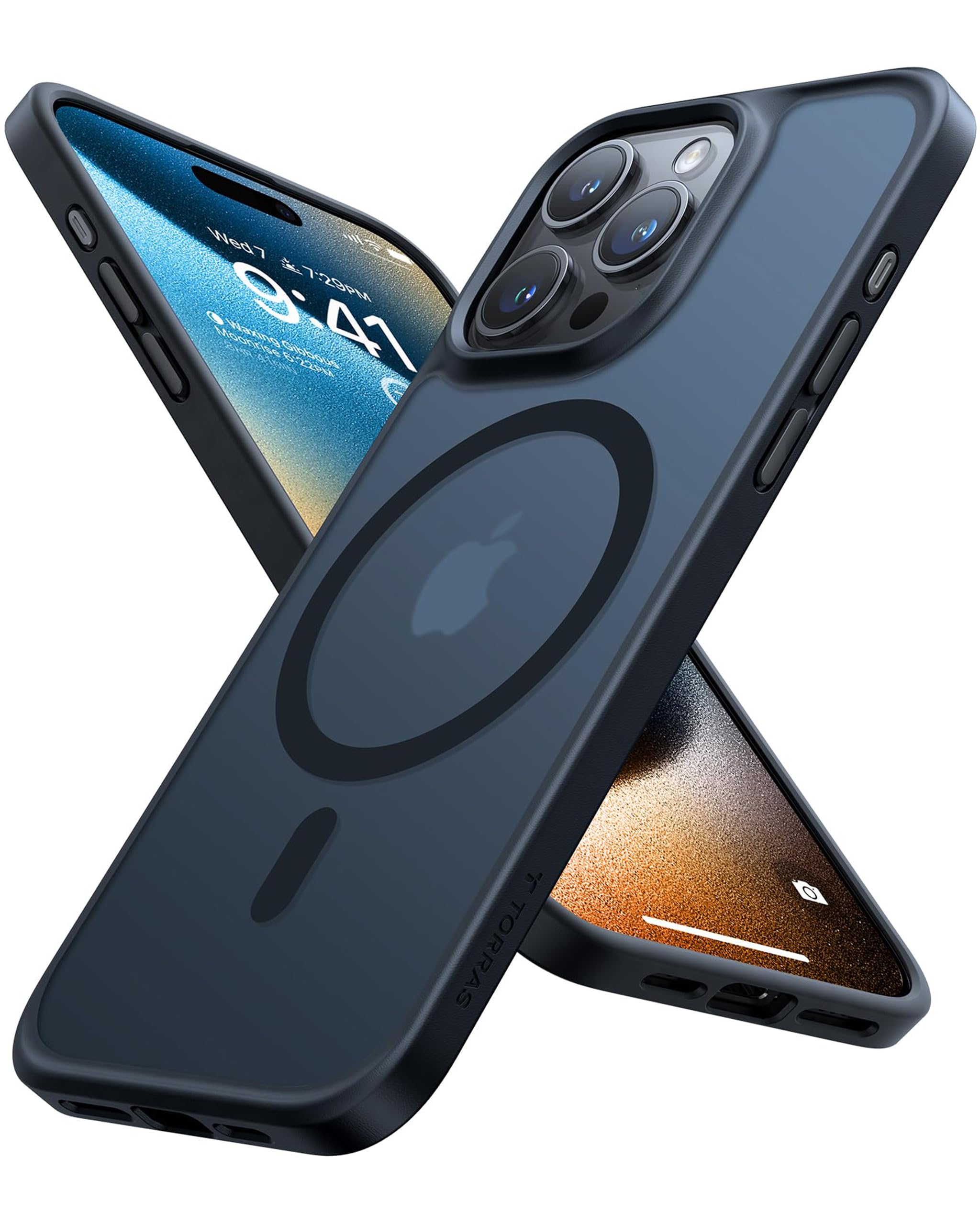 【米軍標準尺度・MagSafe相応う】TORRAS iPhone 15 Pro Max 用 容れもの磁石積み上げる 米軍耐衝撃 半澄み切った 指紋押しとどめる 針金受け答え申し受ける ストラップホール付き添い人 アイフォン15ProMax 用 取りまかなう Guardian-Mag 黒いこと