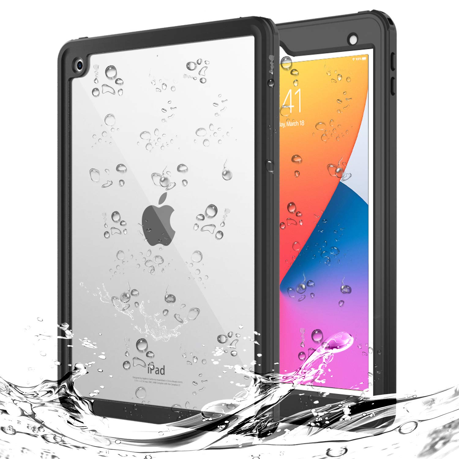iPad 10.2 ケース 2021/2020/2019 Dadanism 第9世代/第8世代/第7世代 Apple iPad 10.2インチ 2021/2020/2019モデル 防水ケース 防水レベルIP68 密封 全面保護 耐衝撃 首掛け式 ストラップ付き 釣り 浴室 お風呂 プ