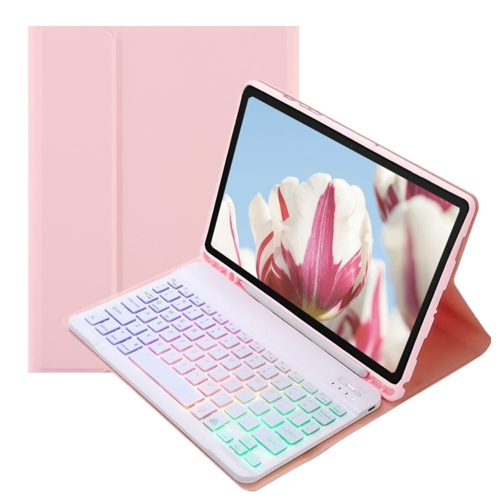 Disonbeir 派手うしろ側ともし火付き添い人 相応う iPad Air 11in M3 M2 2025 2024/ iPad Air 第5/4時人 10.9in 鍵盤入れもの 着飾る 好いたらしい バックライトキーボード 入れもの 磁石引きはなす式 教え子 ビジ