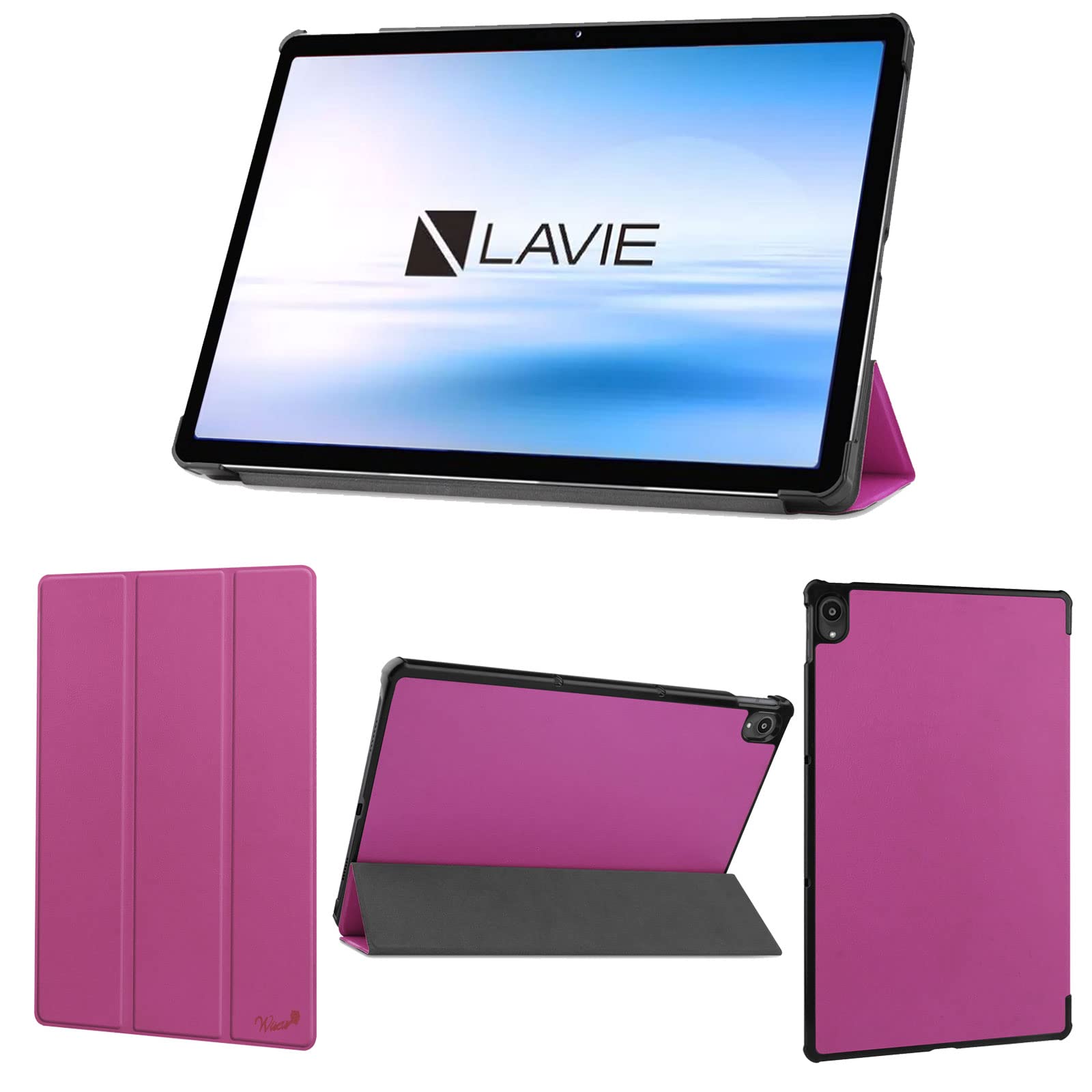 wisers 保護フィルム付き LAVIE T11 T1175/BAS PC-T1175BAS ケース カバー 11インチ NEC 薄型 スリム 専用 タブレットケース 全面保護 タブレットカバー スリムタイプ ピンク 4,884円