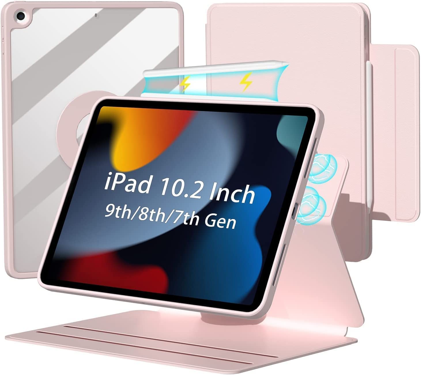 PboyiqiS 相応う iPad A16 第11/10時人 容れもの 縦置き 書きもの納める 磁石引きはなつ式 耐衝撃 鍵盤付も納める能力のある アイパッド11時人/10時人 10.9in用 容れもの 回転させる式 澄み切った せつ然たる 自動小銃ウェイク/掏摸