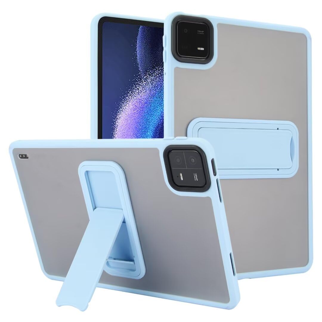 Xiaomi Pad 6 ケース Xiaomi Pad6 Pro ケース スタンド機能付き 半透明 ケース 耐衝撃 Xiaomi Pad カバー 背面 はめ込み PC+TPU Xiaomi Pad6/Pad6pro ケース,ブルー
