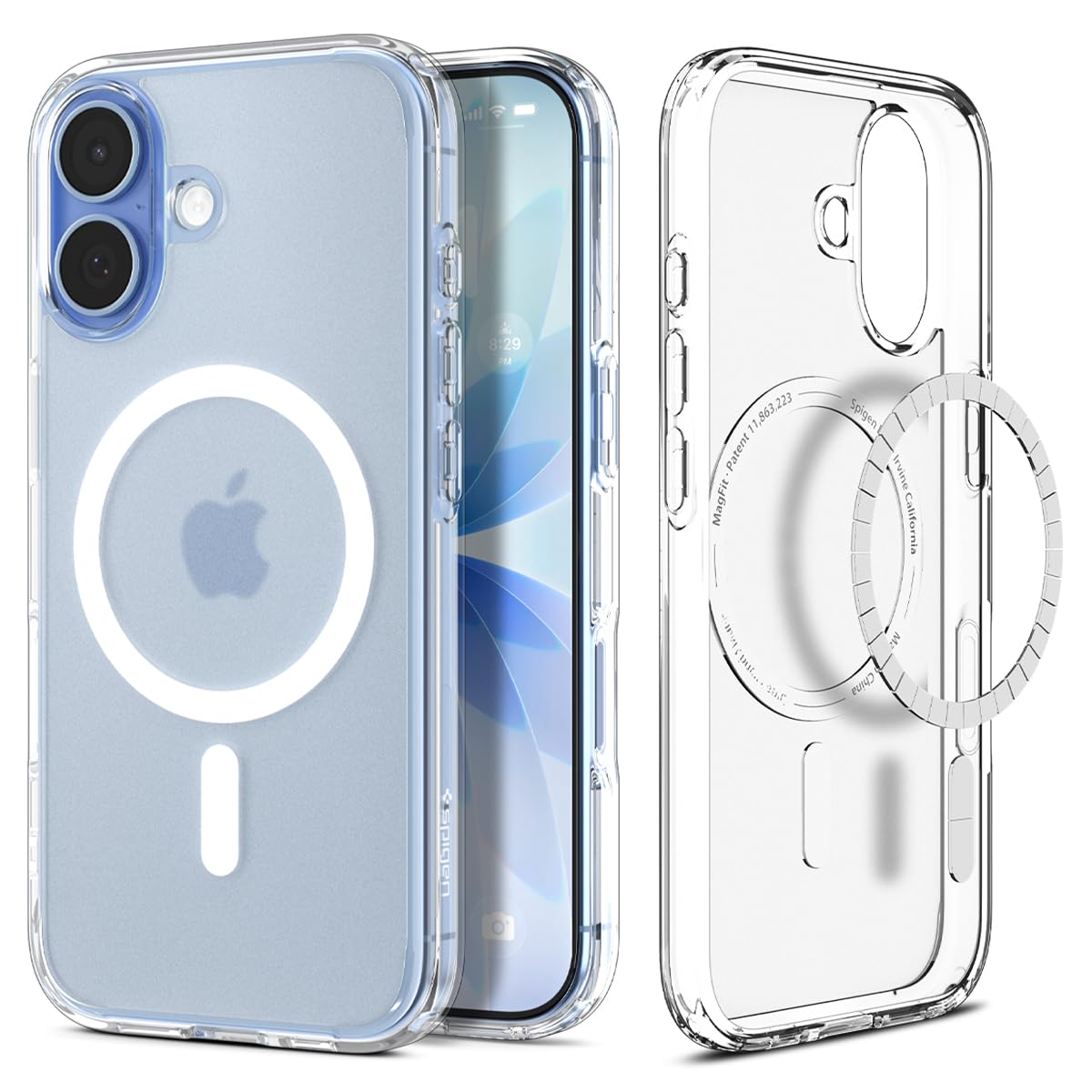 Spigen 【打ち立てる18年の科学技術力】 iPhone 17 容れもの MagSafe相応う 半澄み切った 指紋押しとどめる ストラップホール 米軍MIL標準尺度 ウルトラ・ハイブリッド・マグフィット (フロスト・ホワイト) ACS10086