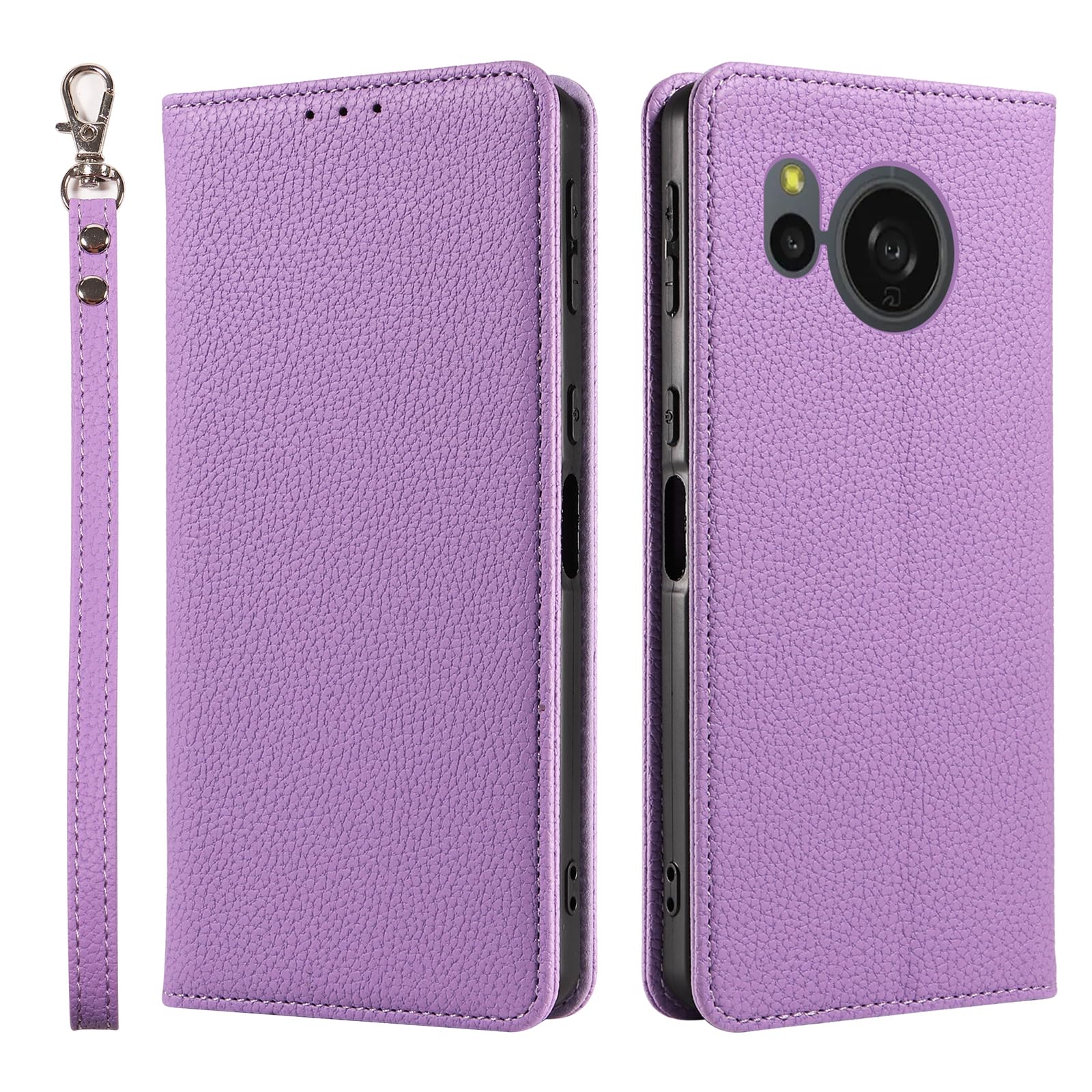 AQUOS sense8用 ケース 手帳型 カード収納 アクオス センス8用 カバー 手帳型 SH-54D SHG11 上質レザー 横置きスタンド機能 折りたたみ スマホケース sense8用 スタンド付き センス8用 ケース 内蔵マ