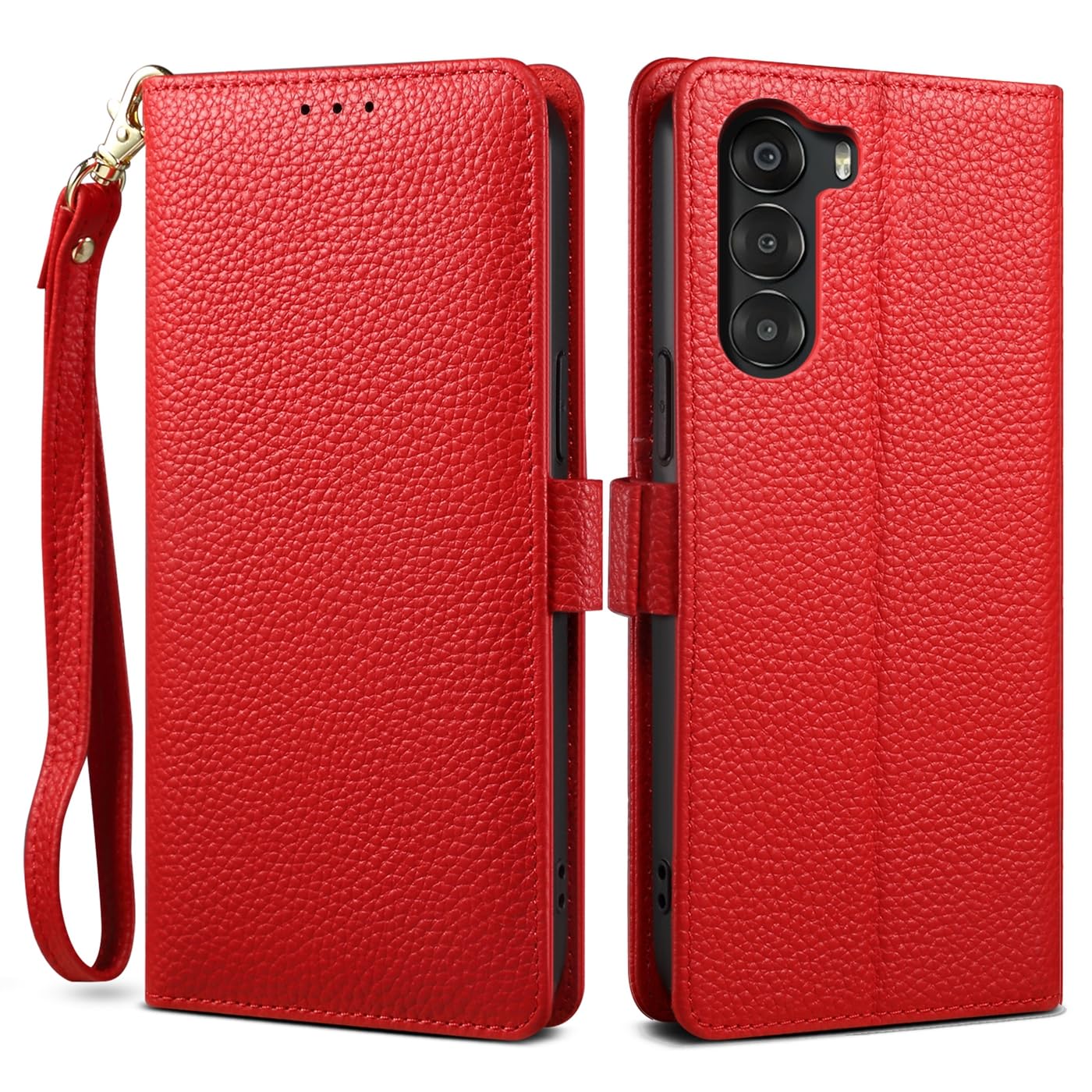 【 2025 新登場! 高級シュリンクカーフレザー】ZTE nubia S 5G ケース 手帳型 本革 牛革 カード収納 サイドマグネット式 横置きスタンド機能付き 上下にストラップホール付き ストラップ付 A403ZT