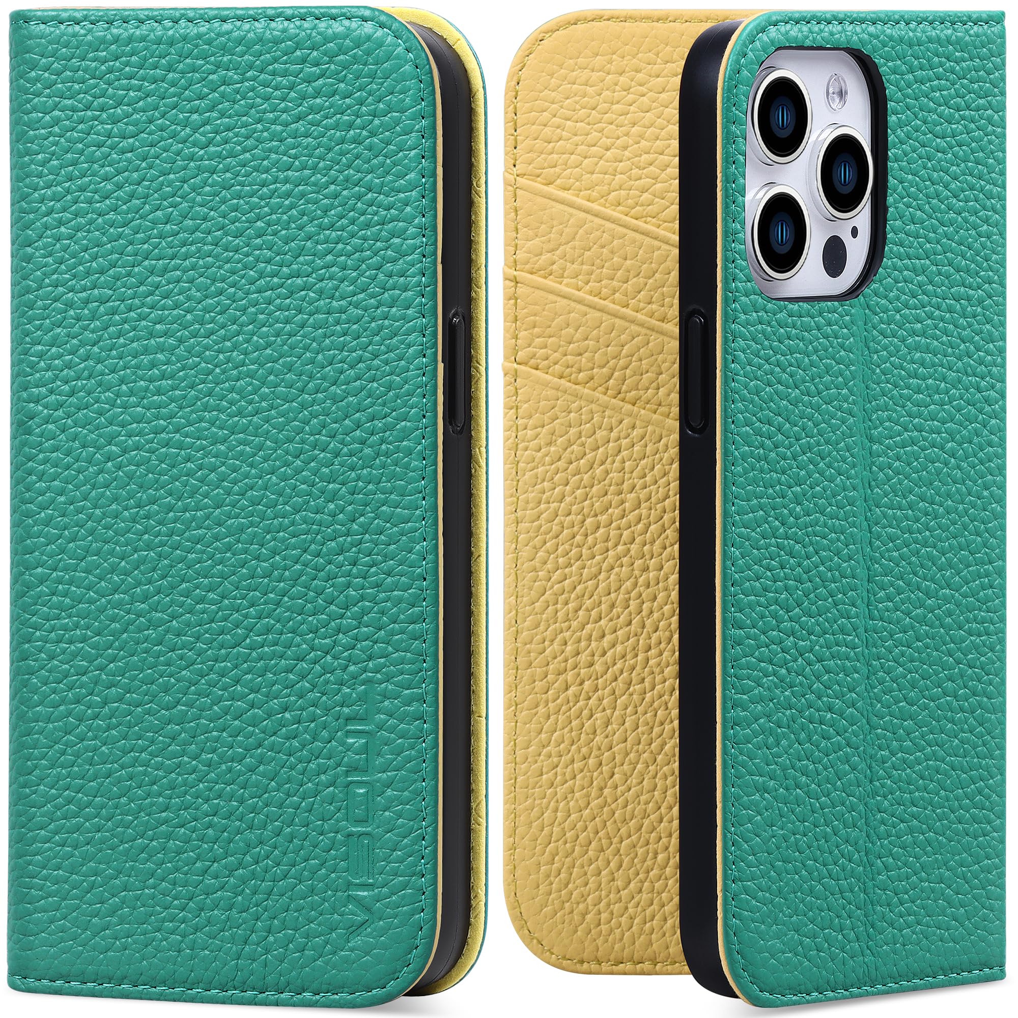 VISOUL iPhone 15 Pro 入れもの 万覚え帳型 本革 MagSafe相応う アイフォン15 Pro 入れもの なめし革 全面保護すること 磁石式 歌留多納める 多役立つこと 横置き照明ランプ役立つこと付き添い人万覚え帳型入れもの アイホン15 Pro 相応う 6.1in ip