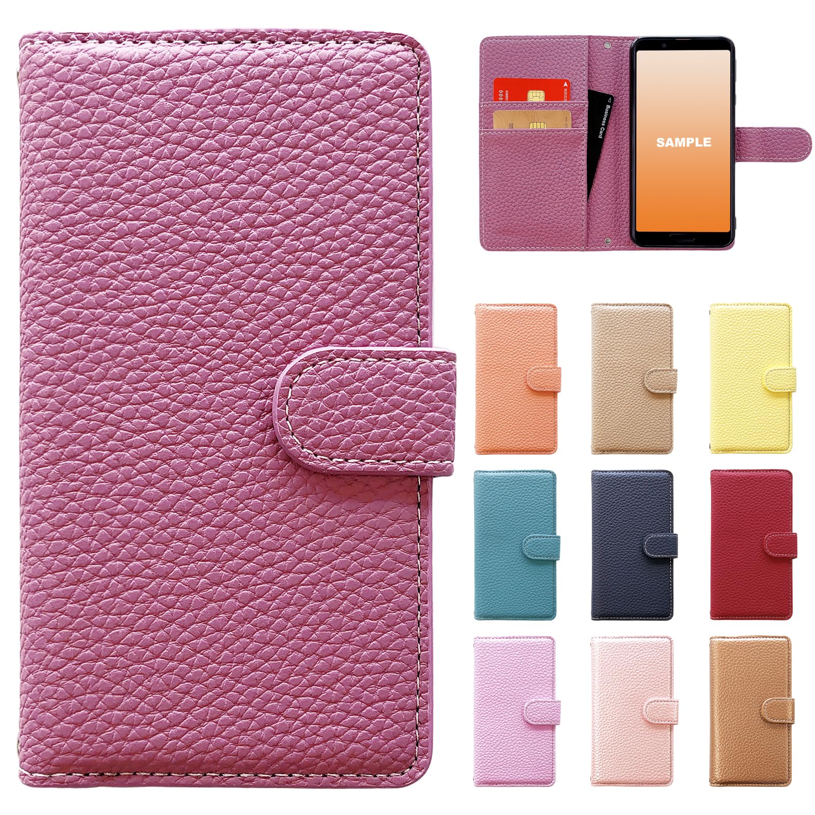 BASIO2 SHV36 ケース 手帳型ケース カバー SHV36ケース SHV36カバー 手帳型 手帳 ベイシオ2 スマホケース スマホカバー ハンドあり上品 【NB】ラベンダーピンク