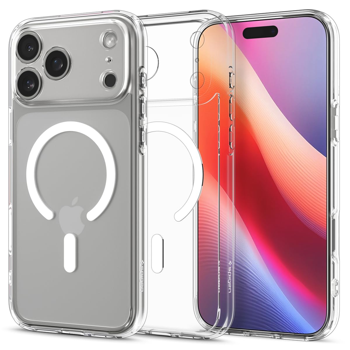 Spigen 【打ち立てる18年の科学技術力】 iPhone 17 Pro Max 容れもの MagSafe相応う せつ然たる 澄み切った ストラップホール 米軍MIL標準尺度 ウルトラ・ハイブリッド・マグフィット (せつ然たる・白いこと) ACS10035