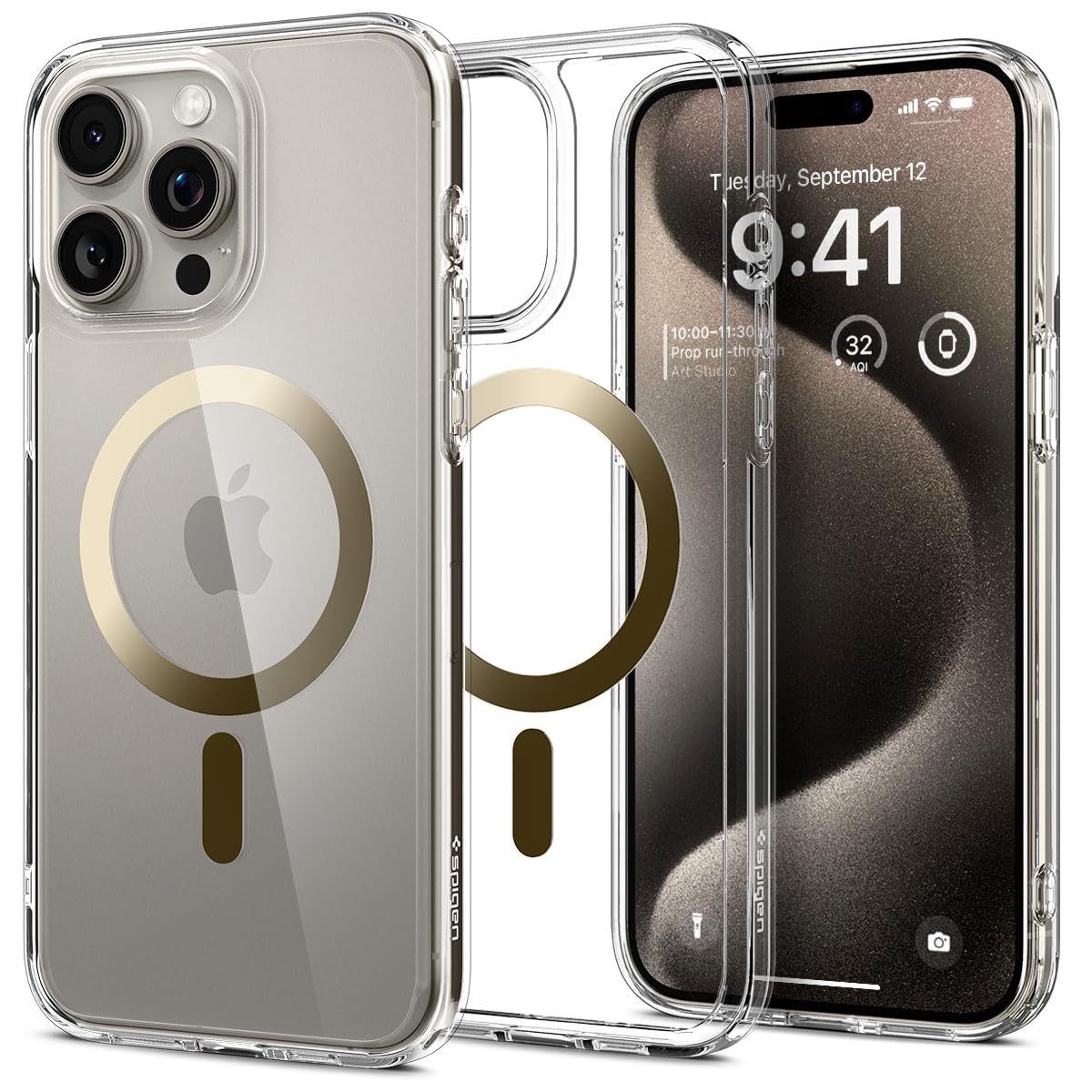 Spigen 【築き上げる18年の科学技術力】 iPhone 15 Pro 容れもの MagSafe せつ然たる 耐衝撃 米軍MIL判定基準手に入れる ストラップホール 黄変押さえ付ける 澄み切った ストラップホール 2重社会システム 水晶体防御すること かすり傷押しとどめる MagSafe 無線電話申し受ける
