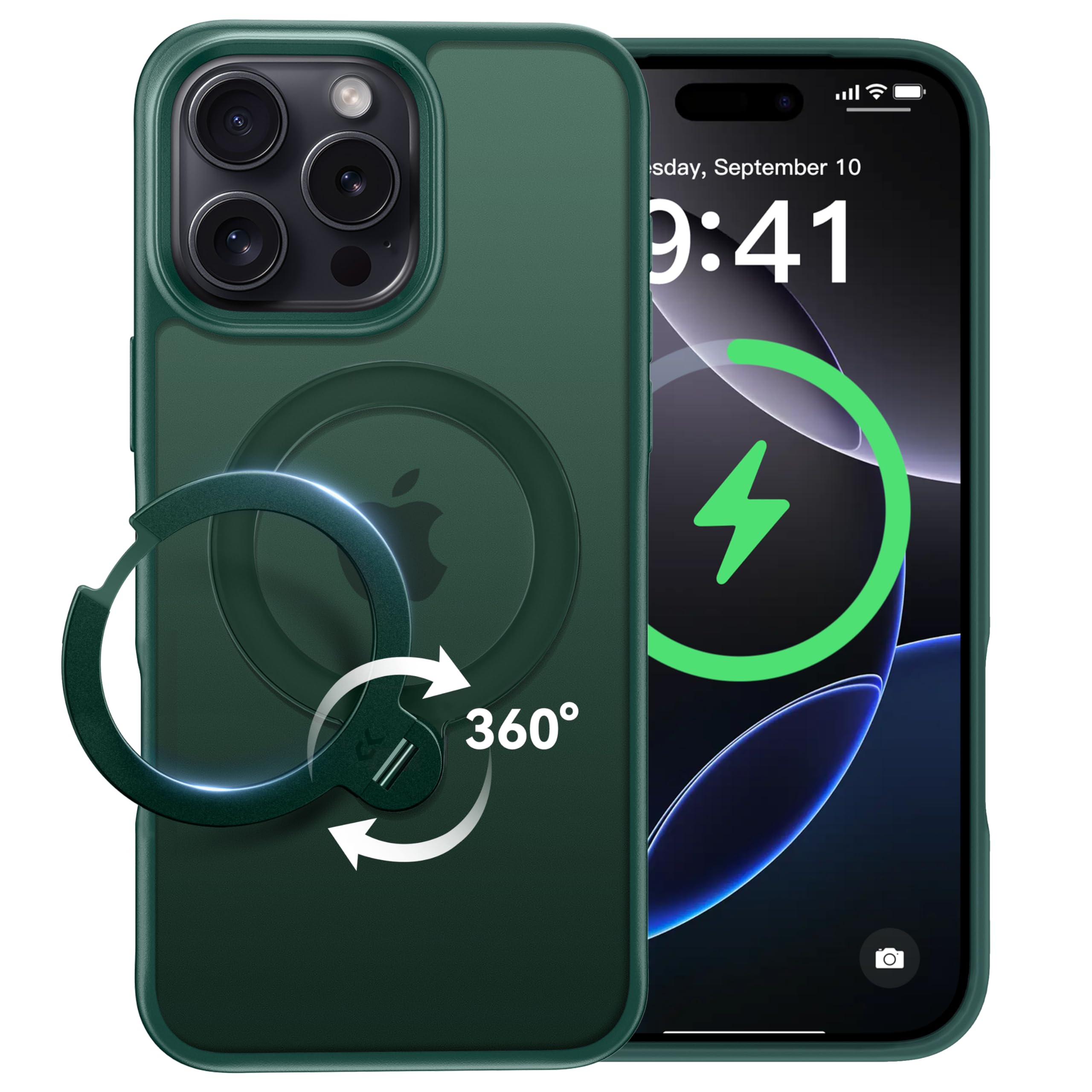 【2025素晴らしい名篇\u0026定点360度回転させる】CASEKOO iPhone 16 Pro Max 用 容れもの 米軍MIL判定基準 耐衝撃 MagSafe相応う 高耐久性【横縦合い性・角度不穏当合わせる】最大限度25W手っとり早い申し受ける相応う 指紋押しとどめる/つや消し仕上/黄変押しとどめる/半澄み切った