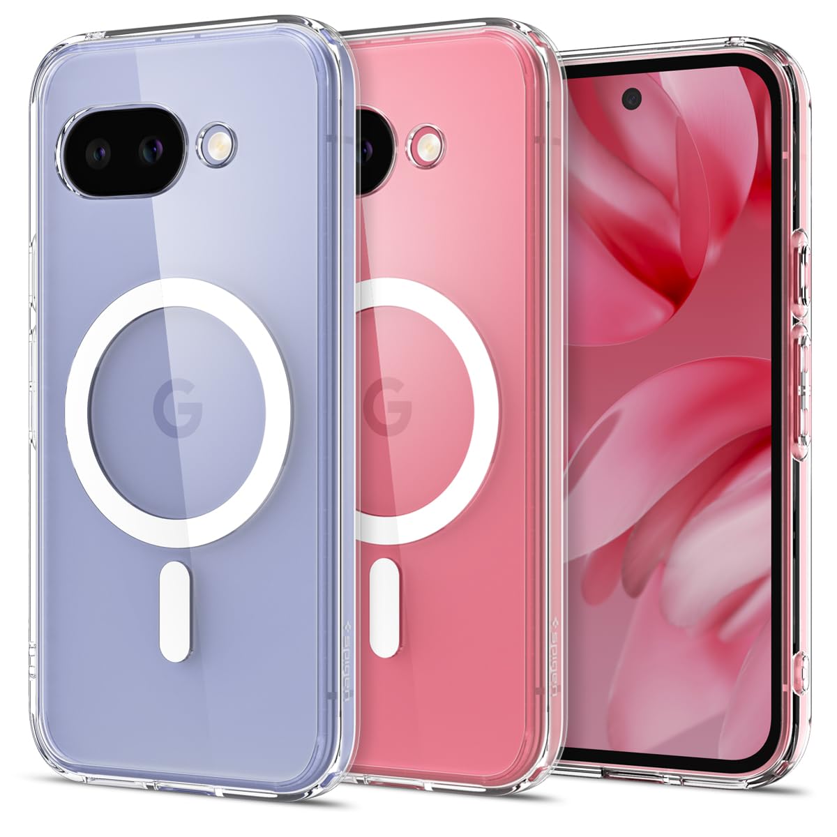 Spigen 【築き上げる18年の科学技術力】 Pixel 9a 入れもの 入れもの せつ然たる Magfit相応う 耐衝撃 ストラップホール 黄変押しとどめる バンパー 米軍MIL標準尺度 ウルトラ・ハイブリッド・マグフィット ACS09043 (せつ然たる・白いこと