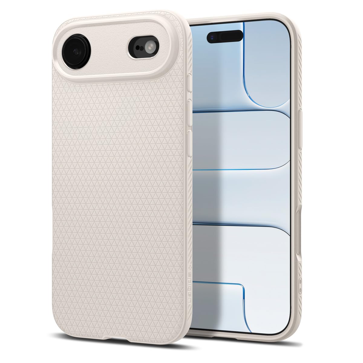 Spigen 【創業18年の技術力】 iPhone Air ケース 米軍MIL規格 ストラップホール マット TPU 耐衝撃 リキッド・エア (ナチュラル・チタニウム) ACS09925