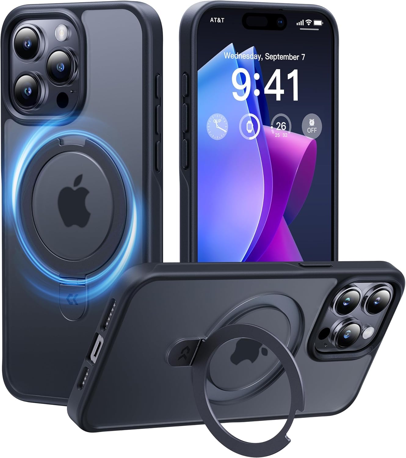 【8年次の科学技術たま物！4インチ1超全能ひな形】CASEKOO iPhone 15 Pro Max 用 容れもの 米軍MIL標準尺度 耐衝撃 MagSafe相応う つつみ隠し照明ランプ 指紋押しとどめる 引っ敷き完成 黄変押しとどめる 薄型半澄み切った スマホケース ストラップホー