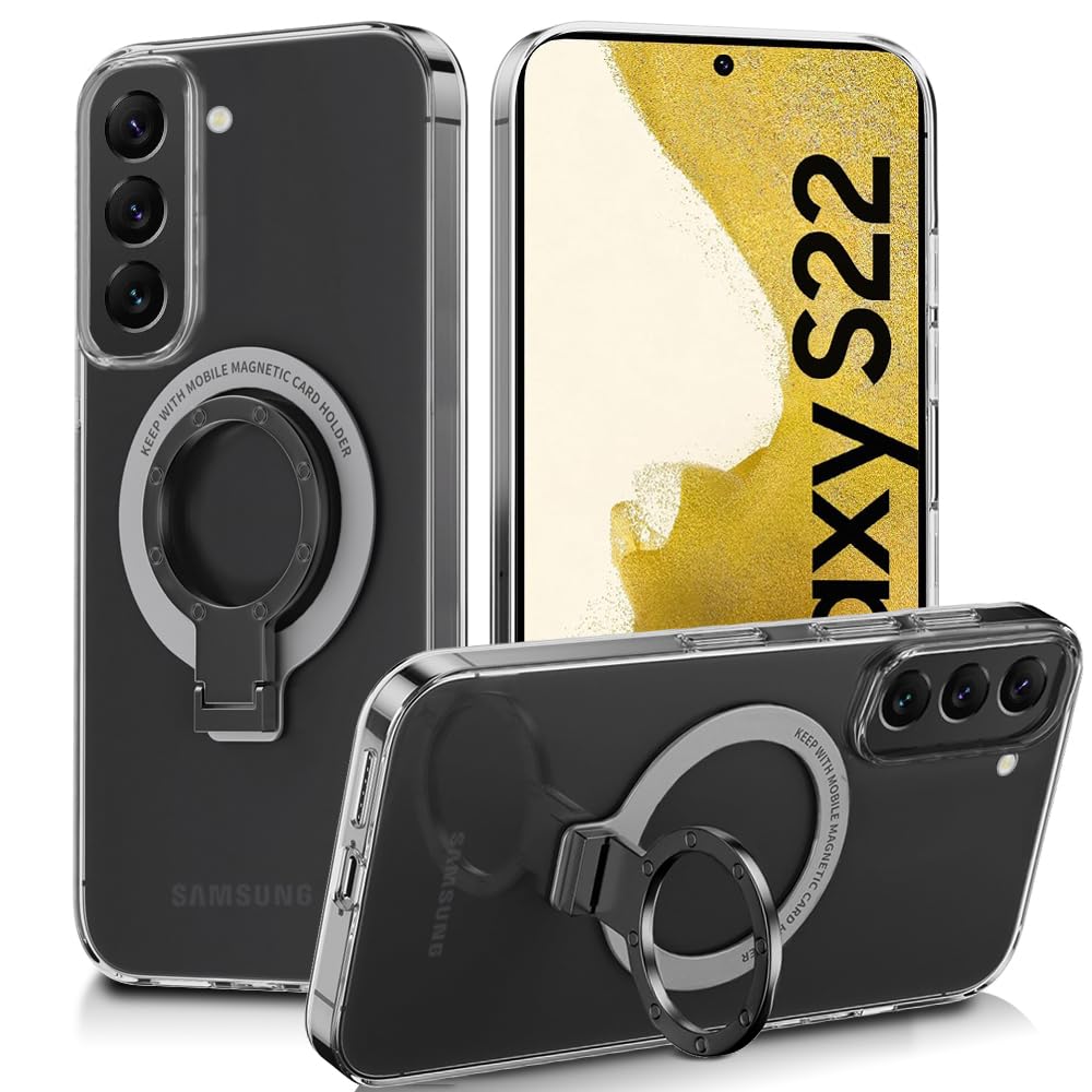 対応 Galaxy S22 5G ケース SC-51C | SCG13 透明 リング付き ギャラクシー S22 クリア ケース タンド機能 ストラップホール付き 擦り傷防止 滑り止め 落下防止 4,523円