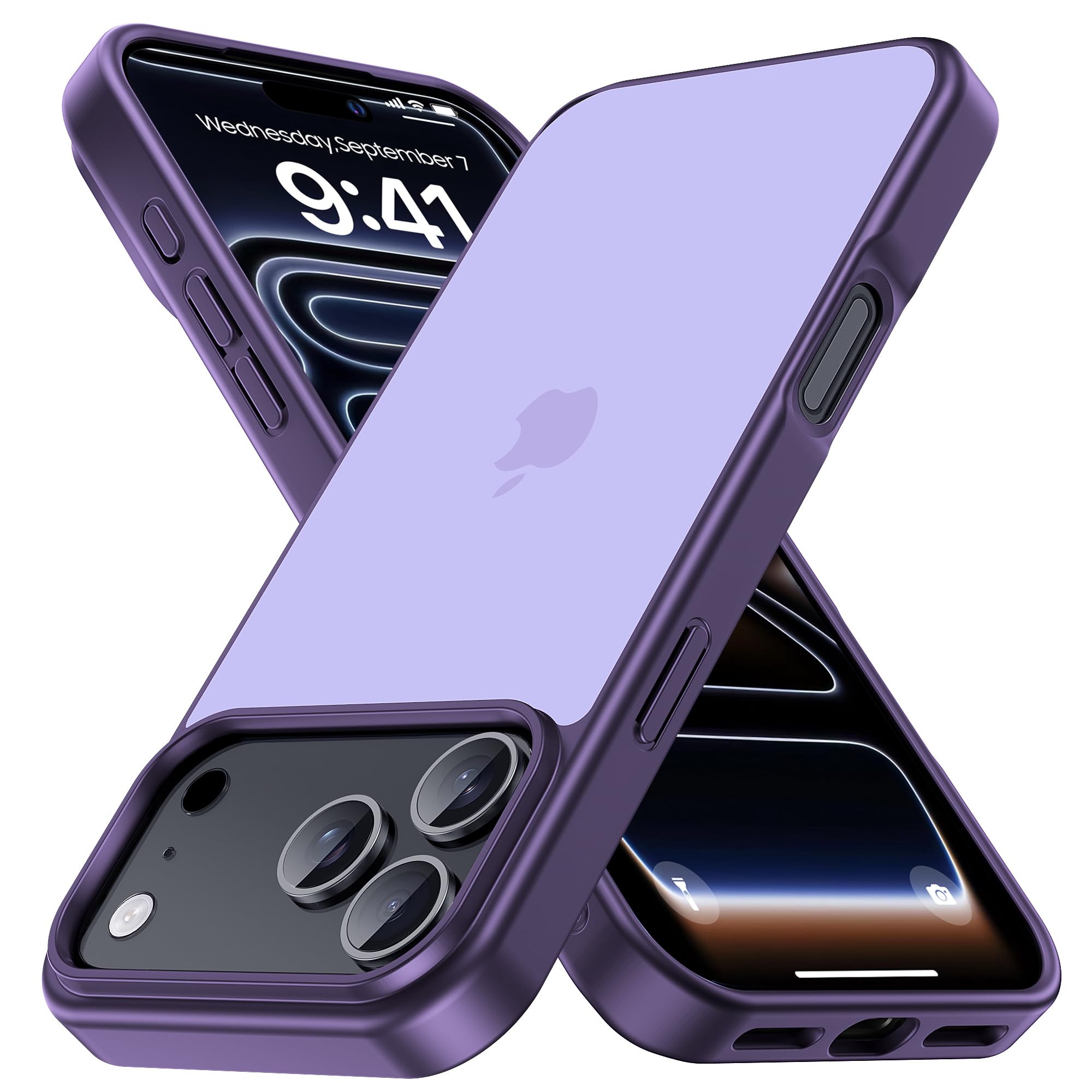 COSOIK iPhone 17 Pro 用 ケース 滑り止め 指紋防止 米軍MIL規格 耐衝撃 マット仕上げ ストラップホール付き アイフォン17Pro 半透明 黄変防止 耐久性 カバー ワイヤレス充電対応 あいふおん17Proケー