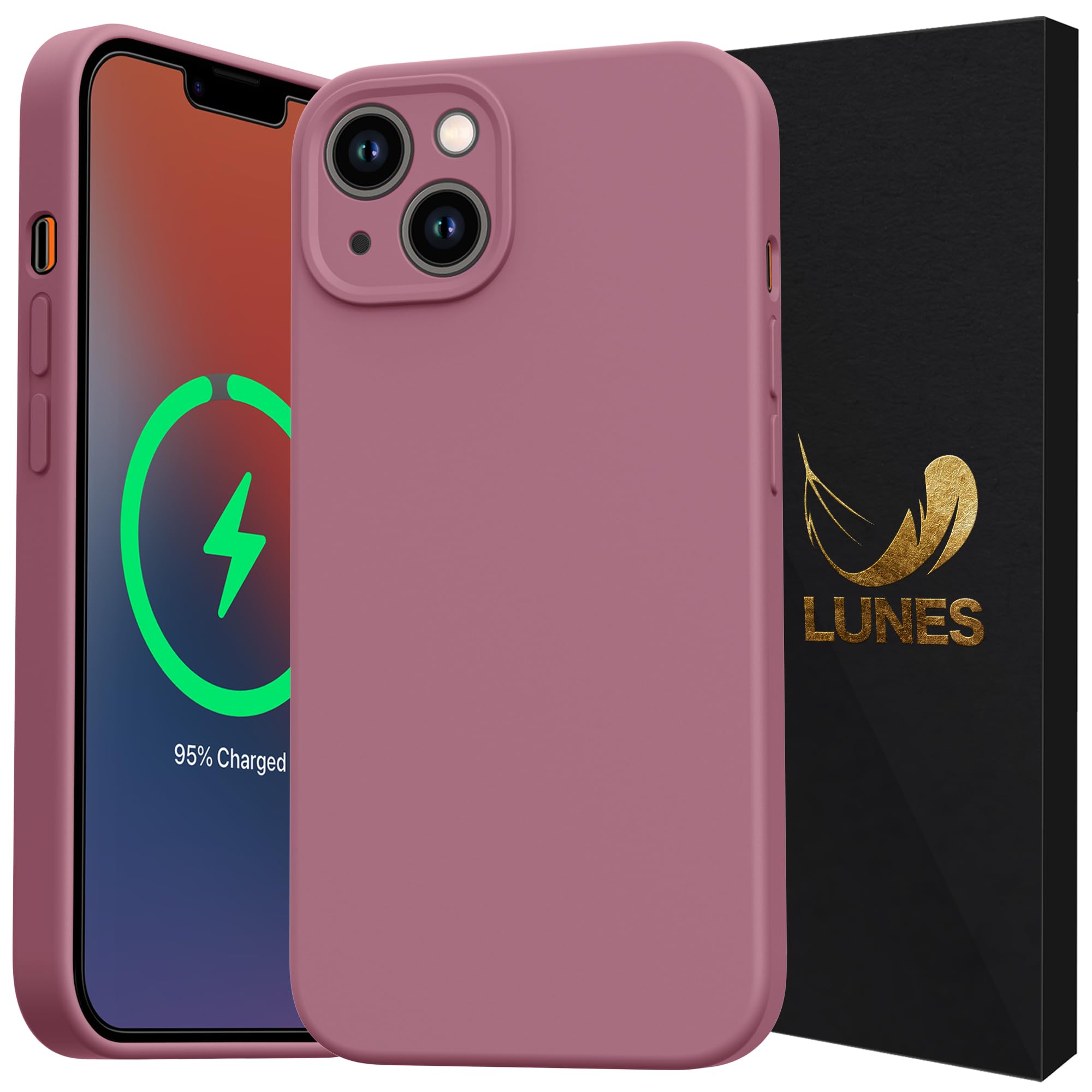 LUNES iPhone 15 ケース Magsafe対応 カメラ保護 スマホケース 耐衝撃 ワイヤレス充電 シンプル 全面保護 いPhone15 用 マグセーフ対応 シリコン カバー マグネット搭載 指紋防止 黄ばみなし (iphone15