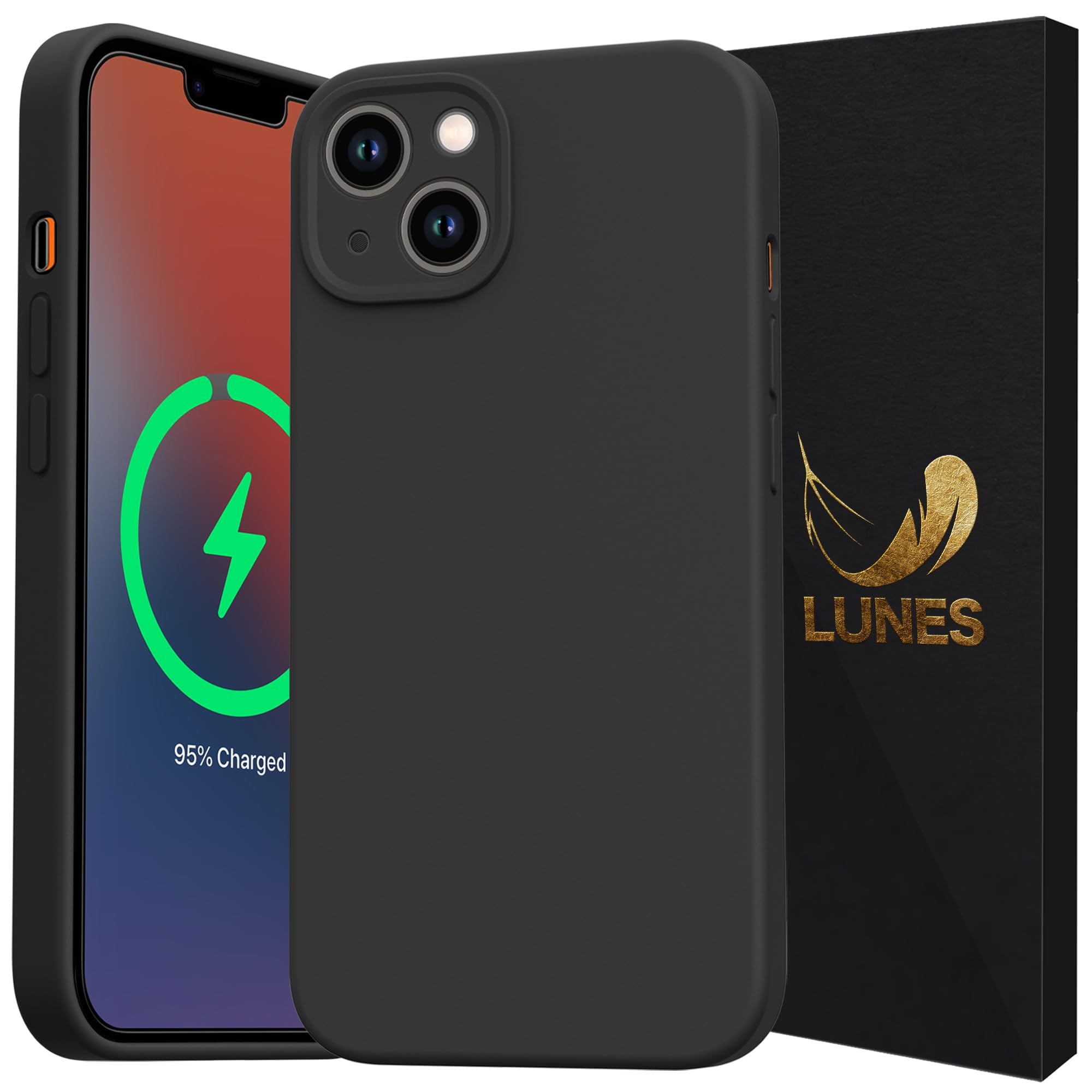 LUNES iPhone 15 ケース Magsafe対応 カメラ保護 スマホケース 耐衝撃 ワイヤレス充電 シンプル 全面保護 いPhone15 用 マグセーフ対応 シリコン カバー マグネット搭載 指紋防止 黄ばみなし (iphone15