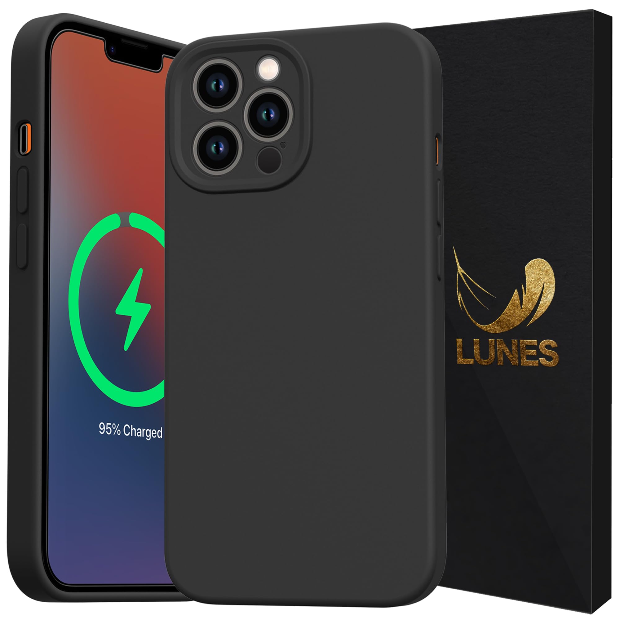 LUNES iPhone 13 Pro ケース Magsafe対応 カメラ保護 スマホケース 耐衝撃 ワイヤレス充電 シンプル 全面保護 いPhone13 プロ 用 マグセーフ対応 シリコン カバー マグネット搭載 指紋防止 黄ばみなし