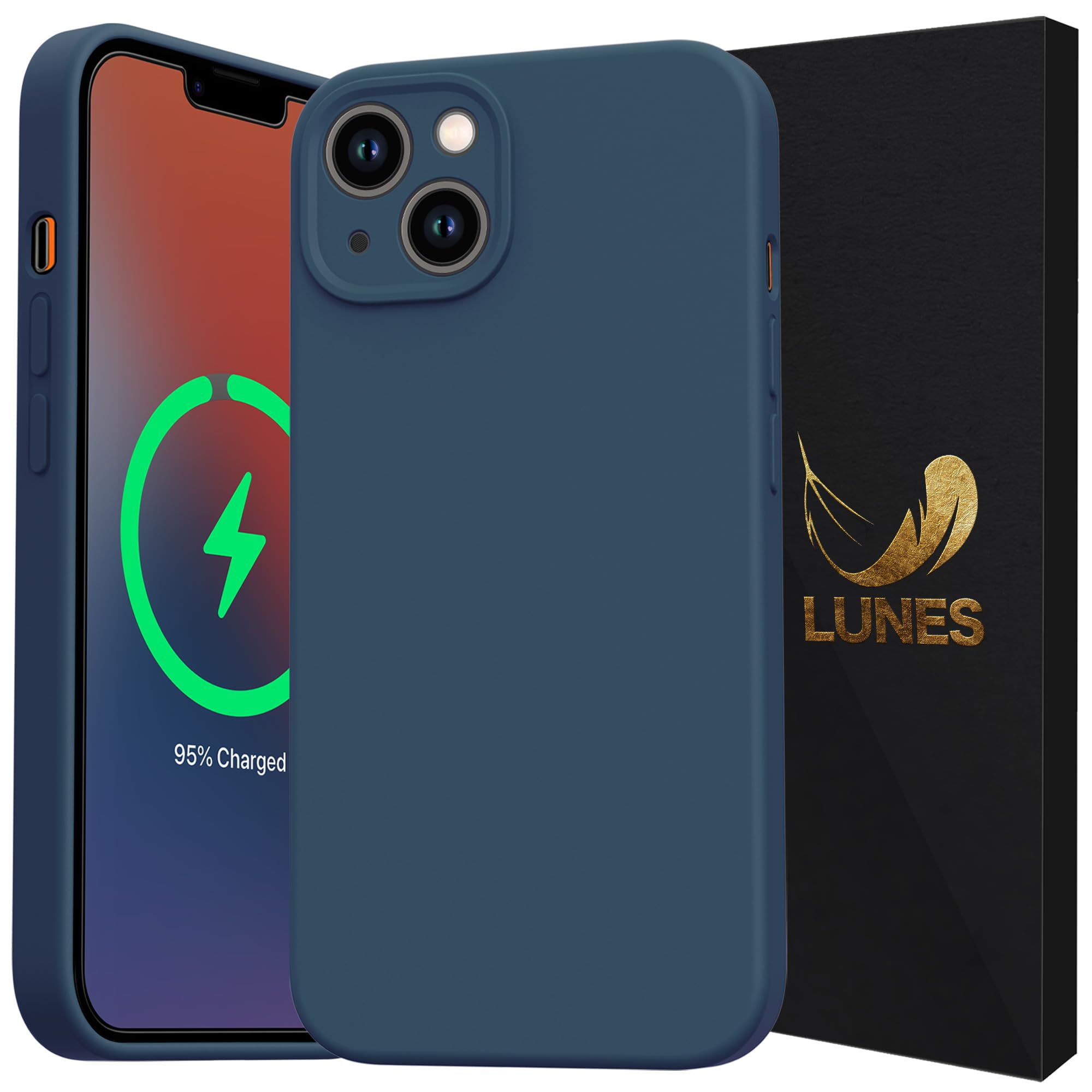 LUNES iPhone 13 mini ケース Magsafe対応 カメラ保護 スマホケース 耐衝撃 ワイヤレス充電 シンプル 全面保護 いPhone13 ミニ 用 マグセーフ対応 シリコン カバー マグネット搭載 指紋防止 黄ばみなし