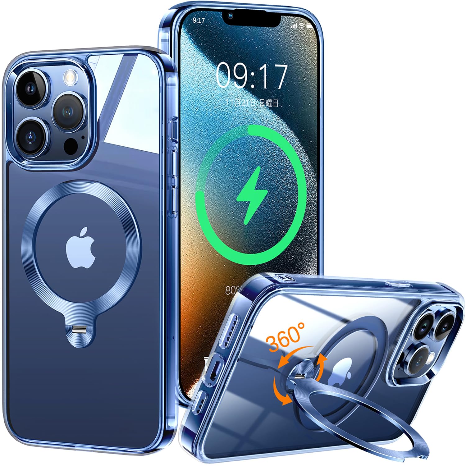 【単一性単一性！360°回転させるCD 照明ランプ】ZapNet iPhone 13 Pro 用 せつ然たる 入れもの Magsafe 相応う [定点照明ランプ・人並み優れる兼ね合い性][本体を生まれ変わり・極澄み切った]ストラップホール付き添い人 マグセーフ 無線電話申し受ける相応う 黄変 スマートフォン・携帯電話アクセサリー-ケース・カバー-スマートフォン・タブレット