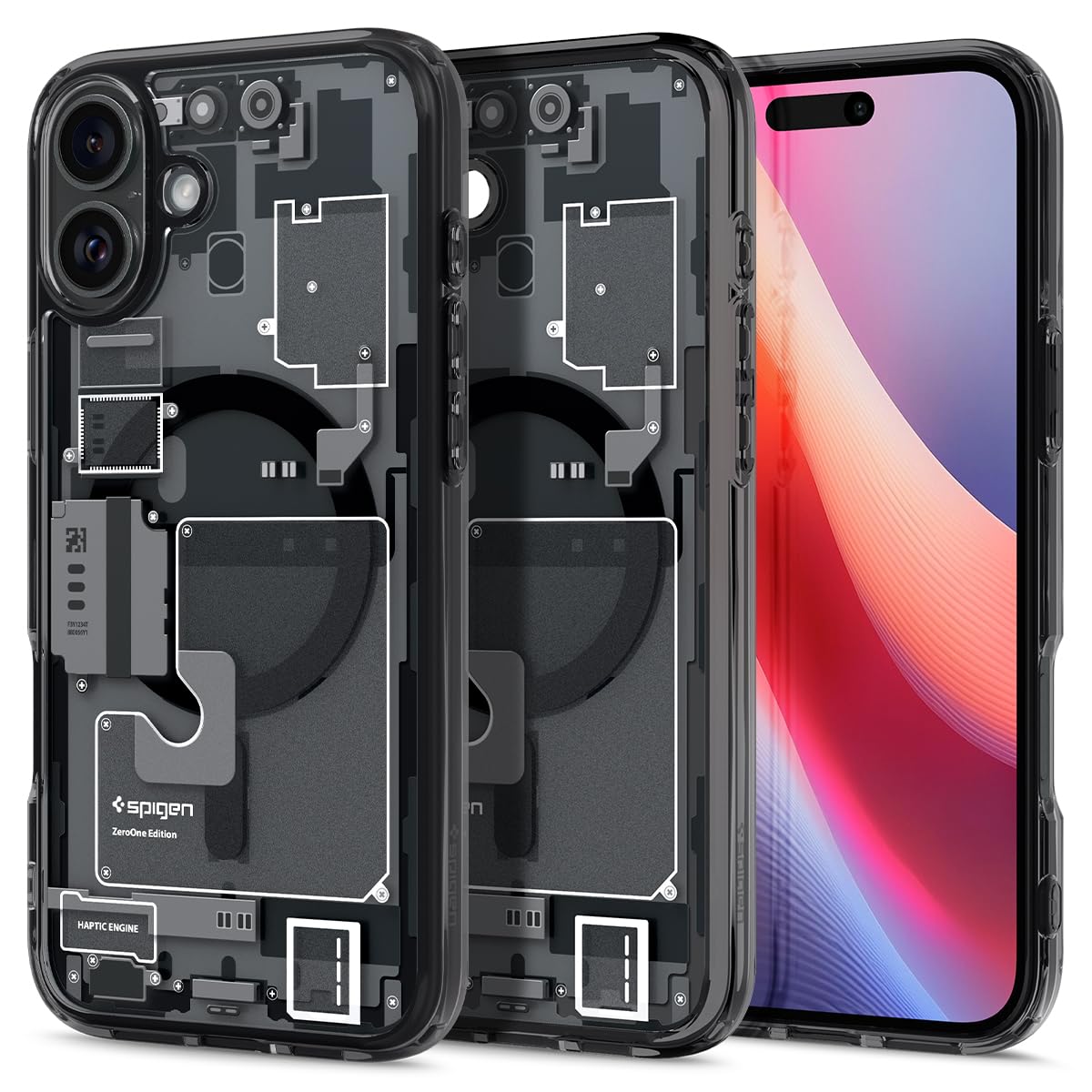 Spigen iPhone 16 Plus 容れもの せつ然たる MagSafe相応う 耐衝撃 ストラップホール 黄変押しとどめる バンパー 米軍MIL標準尺度 ウルトラ・ハイブリッド・マグフィット ACS08078 (無し・一)