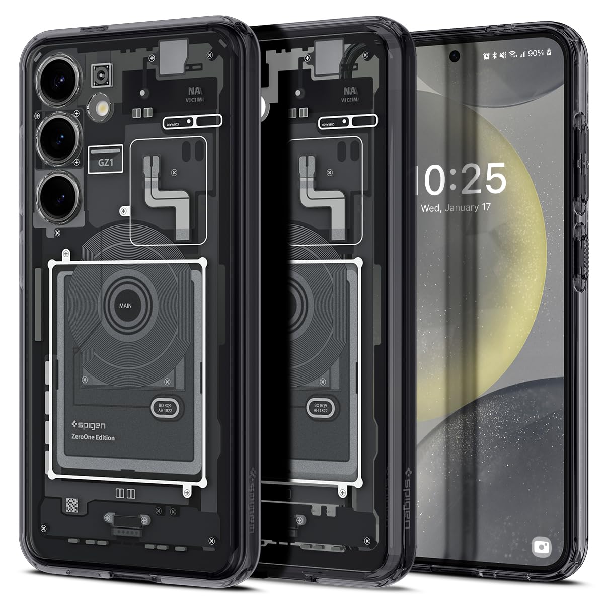 Spigen Galaxy S24 容れもの 耐衝撃 SC-51E | SCG25 TPU バンパー容れもの 2重社会システム 米軍MIL標準尺度手に入れる すり傷押しとどめる 黄ばみ皆無 無線電話申し受ける相応う ウルトラ・変わり種 無し・一 ACS07350 (無し・一)