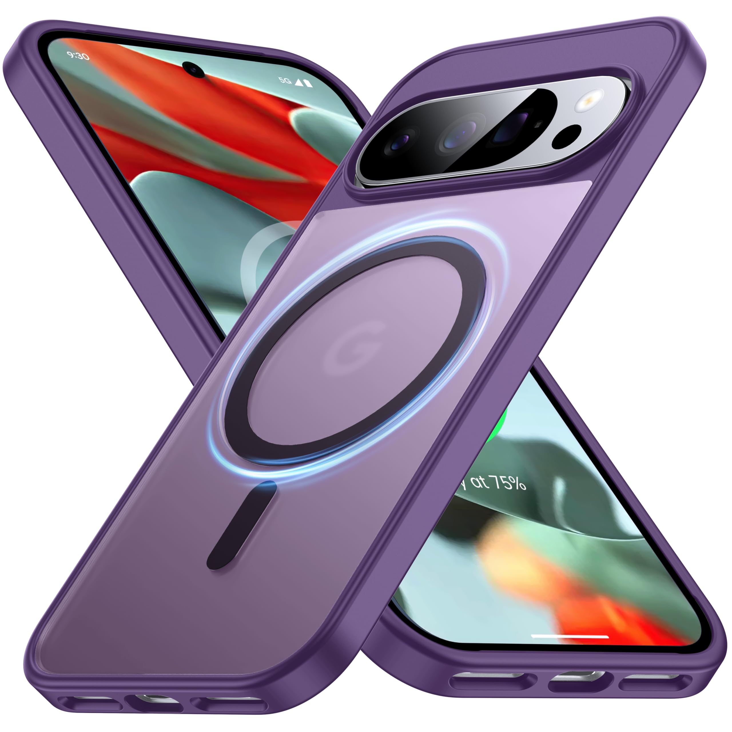 【米軍MIL規格・Magsafe対応】FNDMIL Google Pixel 10 Pro XL 用 ケース 半透明 指紋防止 マット感 黄変防止 耐衝撃 グーグルピクセル10 Pro XL 用 カバー マグセーフ対応 ワイヤレス充電対応 6.8インチ (ダ