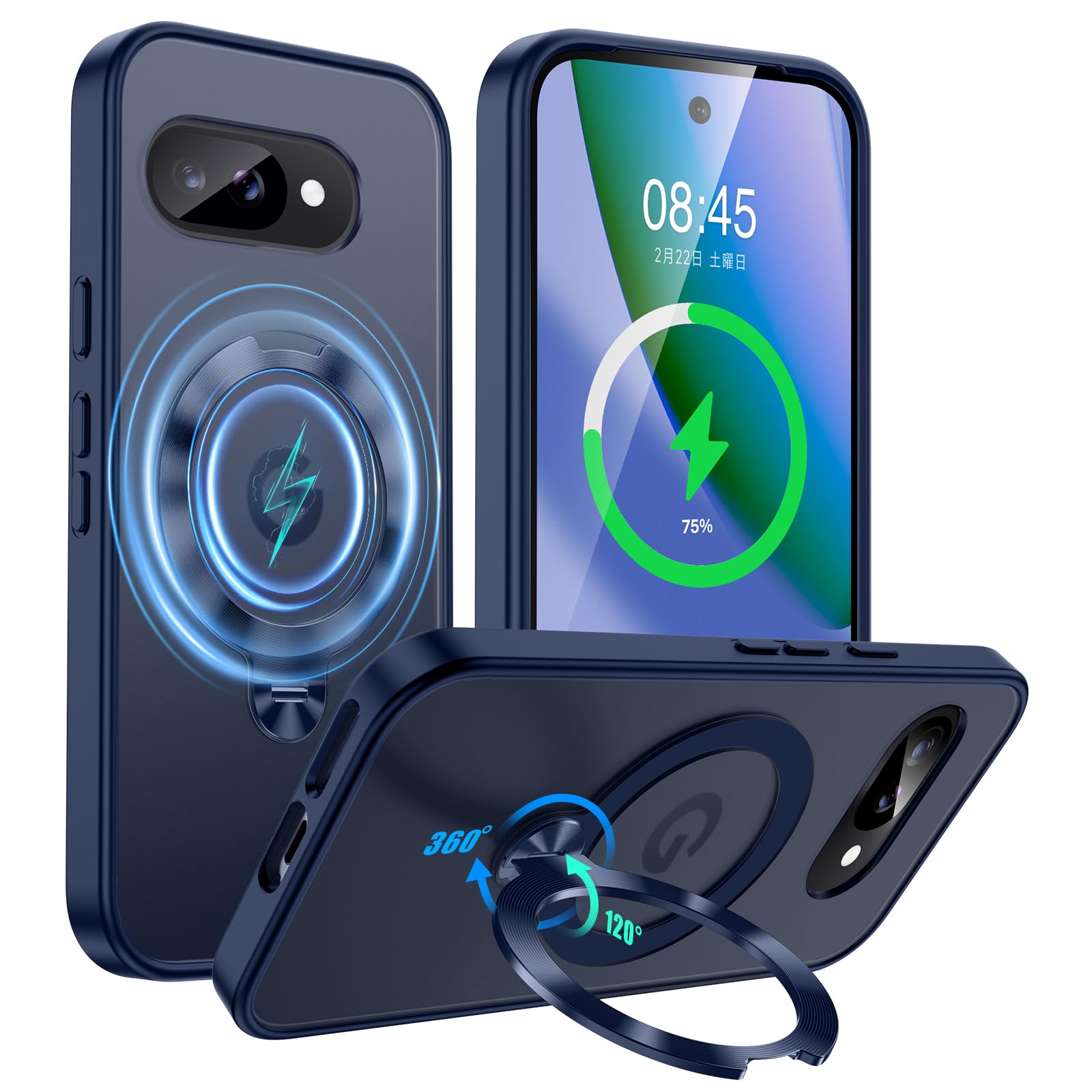 Google Pixel 9a 容れもの MagSafe相応う 360°回転させる 輪っか照明ランプ付き添い人 積み上げる磁石 無線電話申し受ける相応う 絵素 9a 容れもの 半澄み切った 手当たり良 指紋押しとどめる 黄?押しとどめる 防滑 米軍MIL標準尺度 耐衝撃 グーグルピ