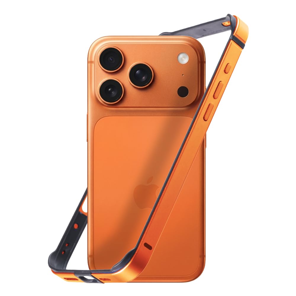 レイ・アウト iPhone 17 Pro Max 用 バンパー 放熱 アルミ ゲーミング ケース アルミバンパー 背面なし 枠のみ 耐衝撃 軽量 オレンジ RT-P55ABB/OR｜WES STORE