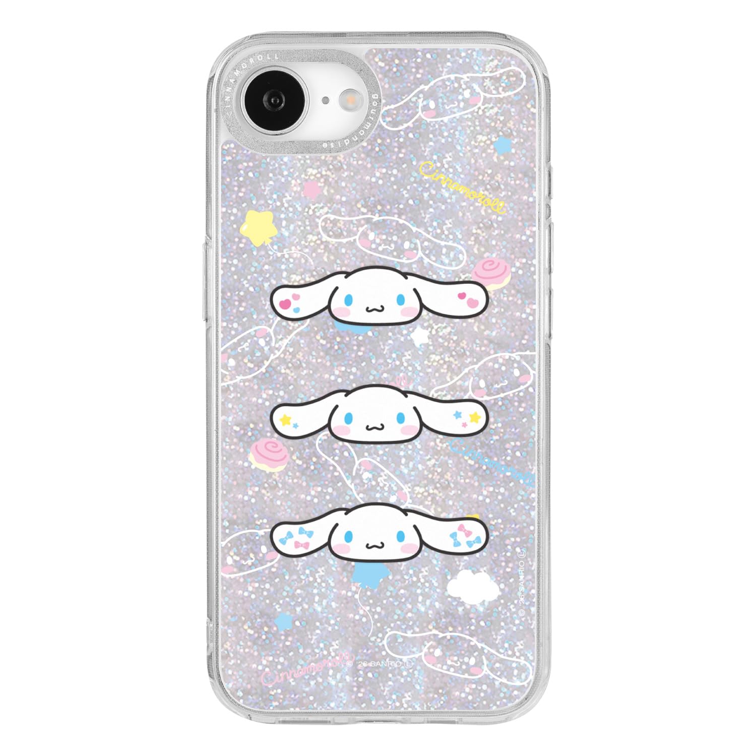 グルマンディーズ サンリオキャラクターズ Camera Frame iPhone17e / 16e 対応 ケース シナモロール SANG-670CN｜WES STORE