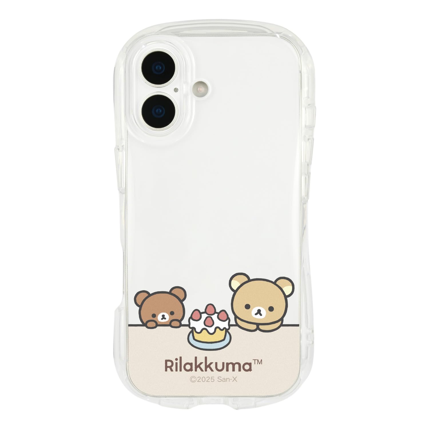 グルマンディーズ リラックマ iPhone17 対応 クリスタルクリアケース ケーキ GRC-392B｜WES STORE
