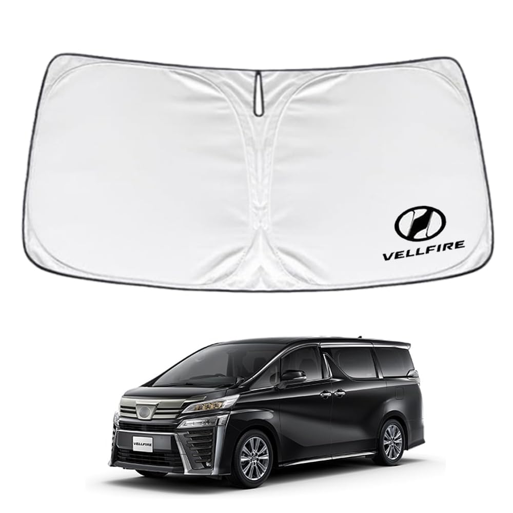 SAWAKAKI ヴェルファイア 30系 専用設計 サンシェード フロントガラス用 ロゴ付き 日焼け防止 断熱 UVカット 紫外線カット 暑さ対策 コンパクトに収納｜WES STORE