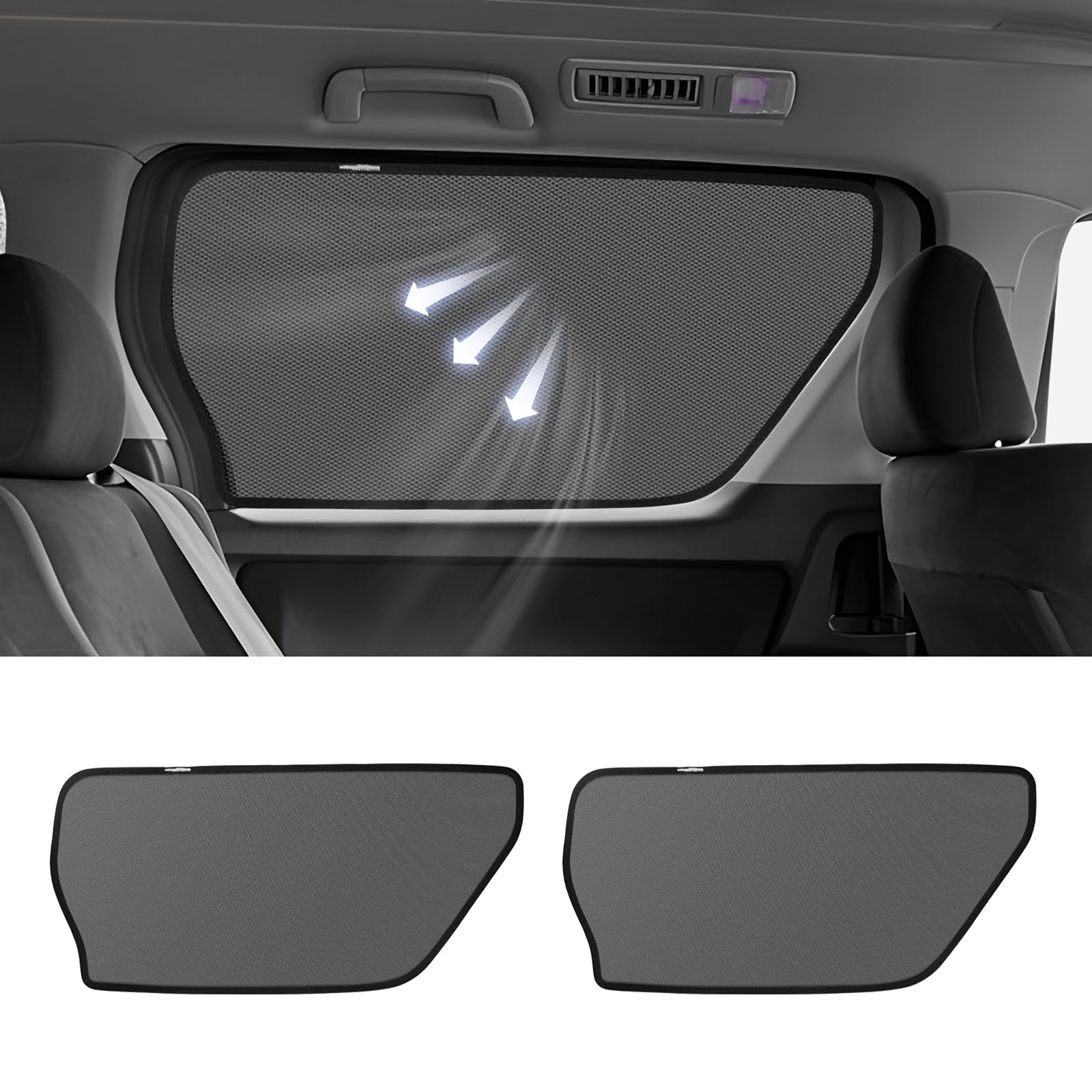 CarBott アルファード ヴェルファイア 20系 サンシェード ALPHARD VELLFIRE 20 サイド用 後席 日よけ 遮光 メッシュカーテン マグネット式 後部座席用 日除け アクセサリー 内装パーツ 日本語取扱説｜WES STORE