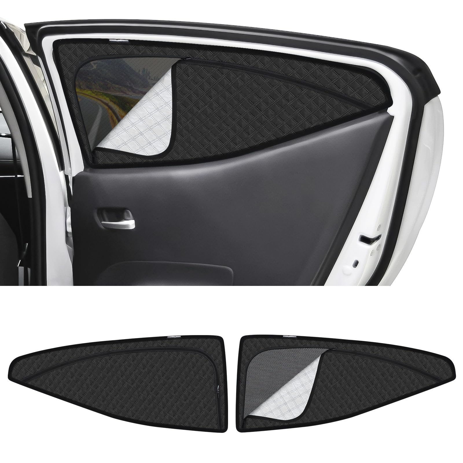 新型 アクア MX系 専用 サンシェード マグネット 後席 換気 断熱 2in1一体式 カーシェード AQUA MX系 MXPK10 MXPK11 MXPK15 MXPK16 メッシュカーテン 日除け メッシュサンシェード 日焼け防止 UVカット 遮｜WES STORE 13,595円