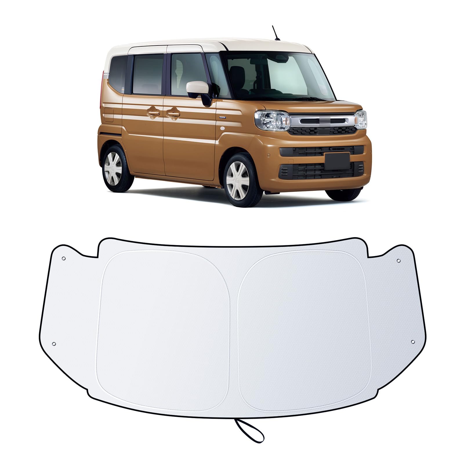 Coleya スズキ・スペーシア/スペーシアカスタム 3代目 MK54S/MK94S型 2023年モデル専用 サンシェード ひよけ 車フロントカーシェード 日除けカバー 高密度 窓シンシェード 紫外線UVカット 車中泊 ｜WES STORE