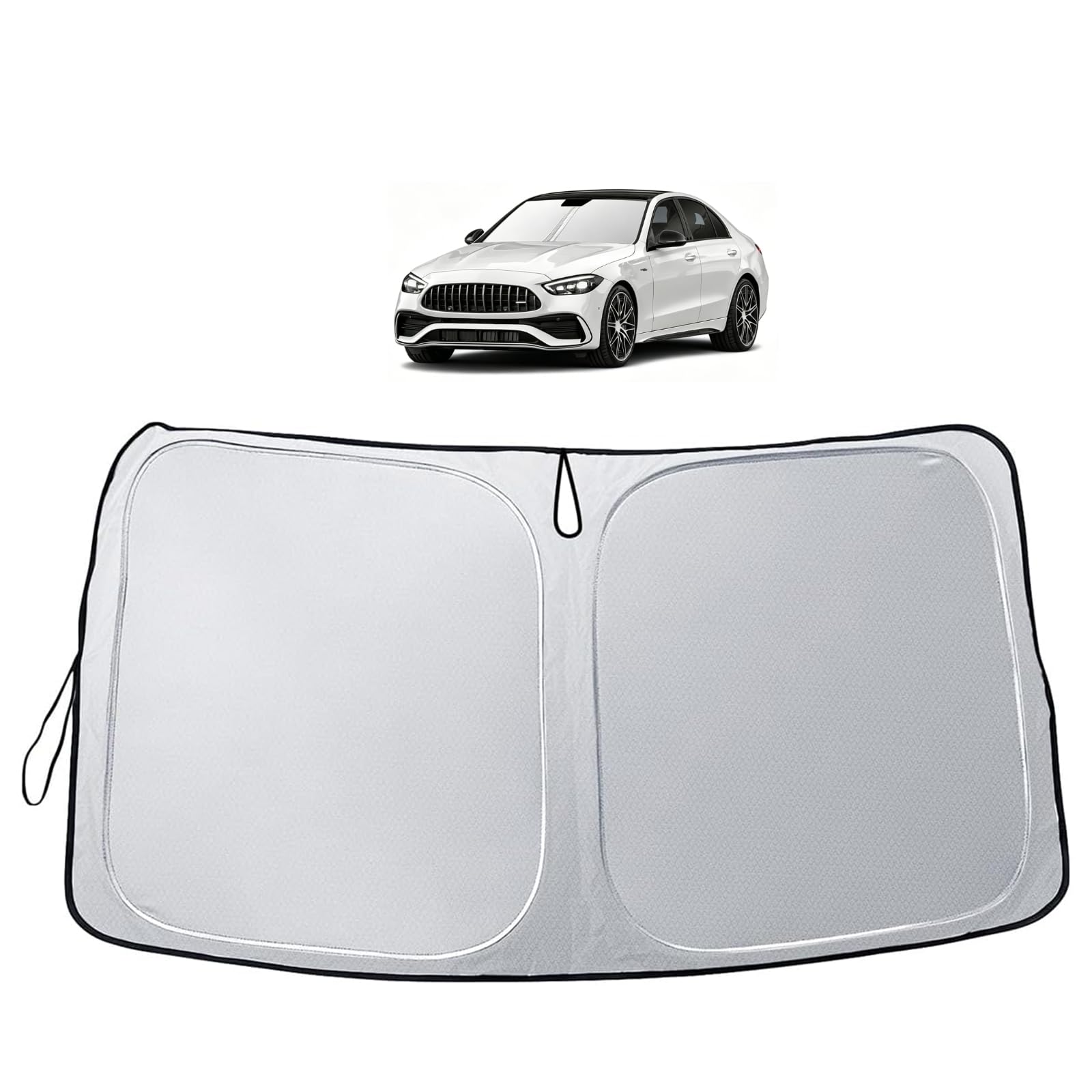 【RUIYA】26年全新改良 メルセデス ベンツ Cクラス W206 W205 専用 サンシェード 車 フロント 断熱シート 遮光シート ベンツ フロントガラスカバー 日除け 紫外線 UVカット 日差しカット 遮光 断｜WES STORE