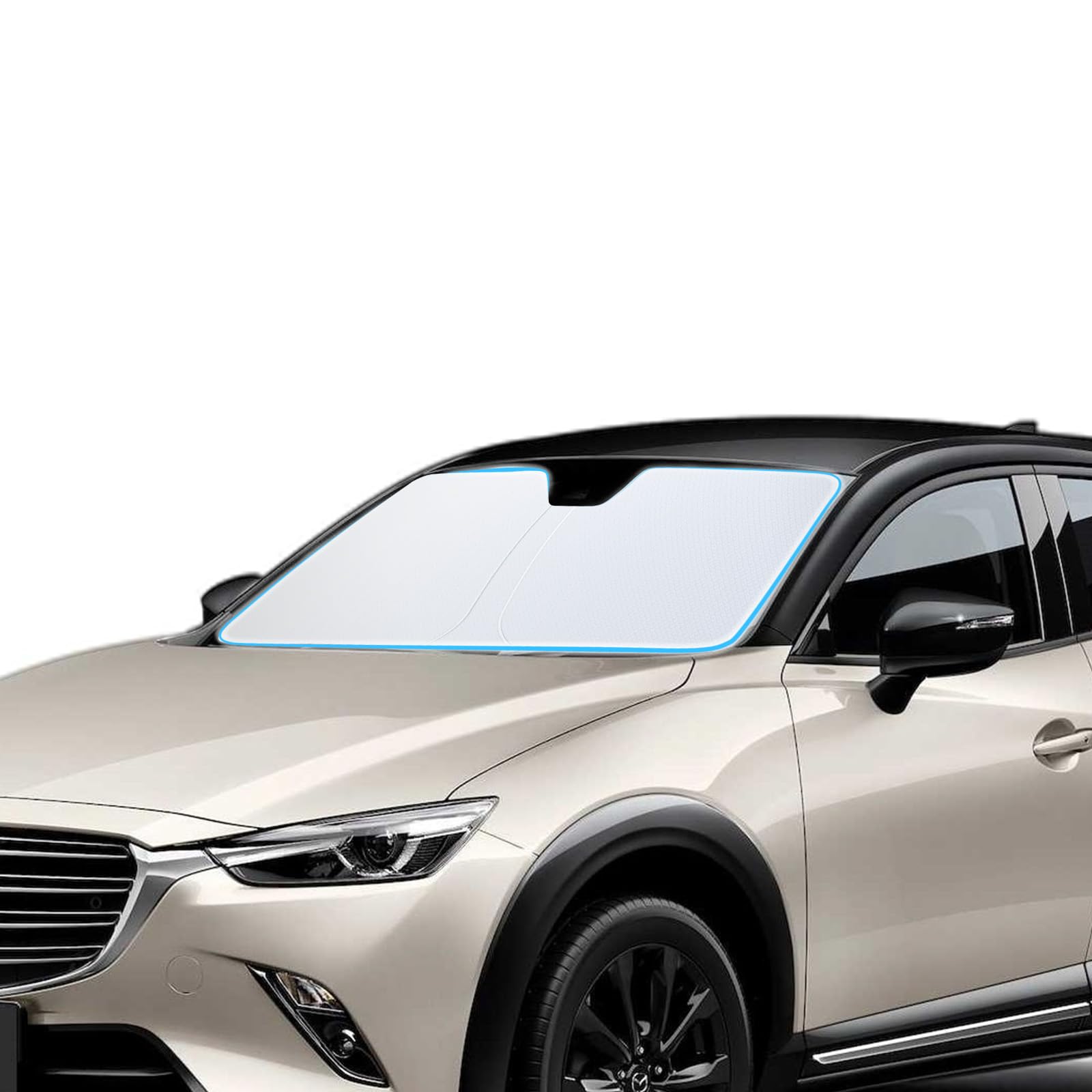 【LFOTPP】マツダ CX-3 DK系 用 フロントガラス サンシェード CX3 年式:2015年~現行 車種専用設計 日差しカット UVカット 遮光断熱 車 サンシェード フロント用 シェードカーテン 車中泊 日焼け|WES STORE