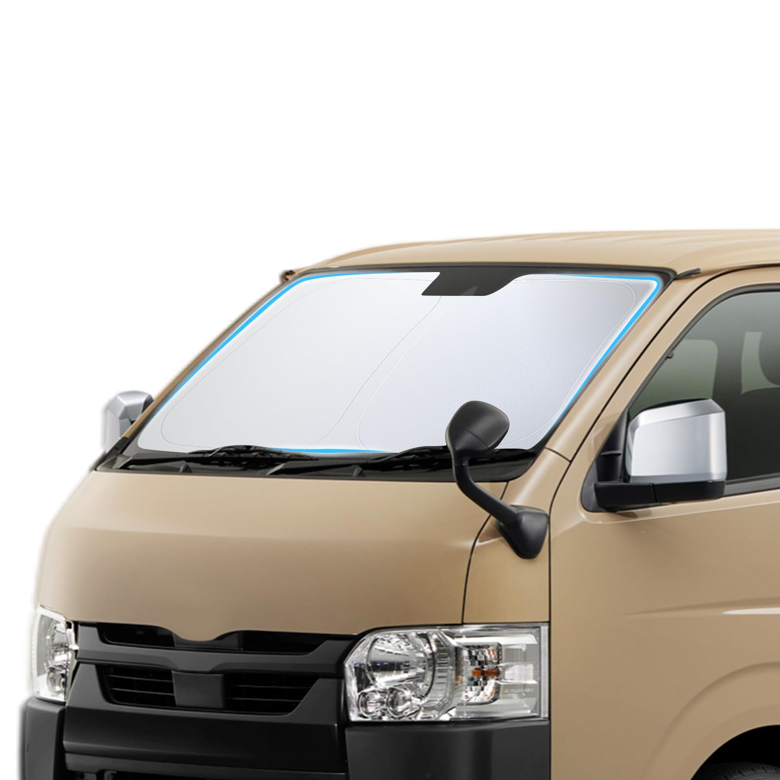 【LFOTPP】トヨタ ハイエース 200系 用 フロントガラス サンシェード TRH2##/KDH2##/GDH2##系 車種専用設計 日差しカット UVカット 遮光断熱 車 サンシェード フロント用 シェードカーテン 車中泊 日｜WES STORE 7,157円